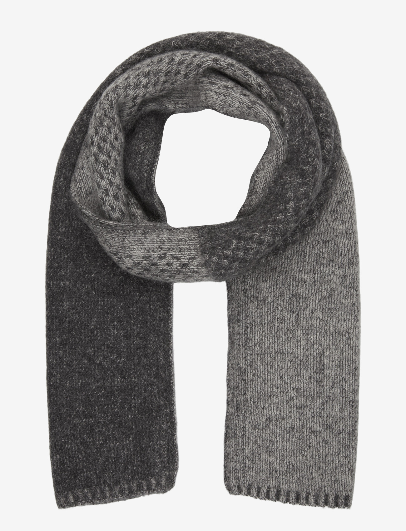 HOLZWEILER - Tine Knit Scarf - halstørklæder - dk. grey mix - 0