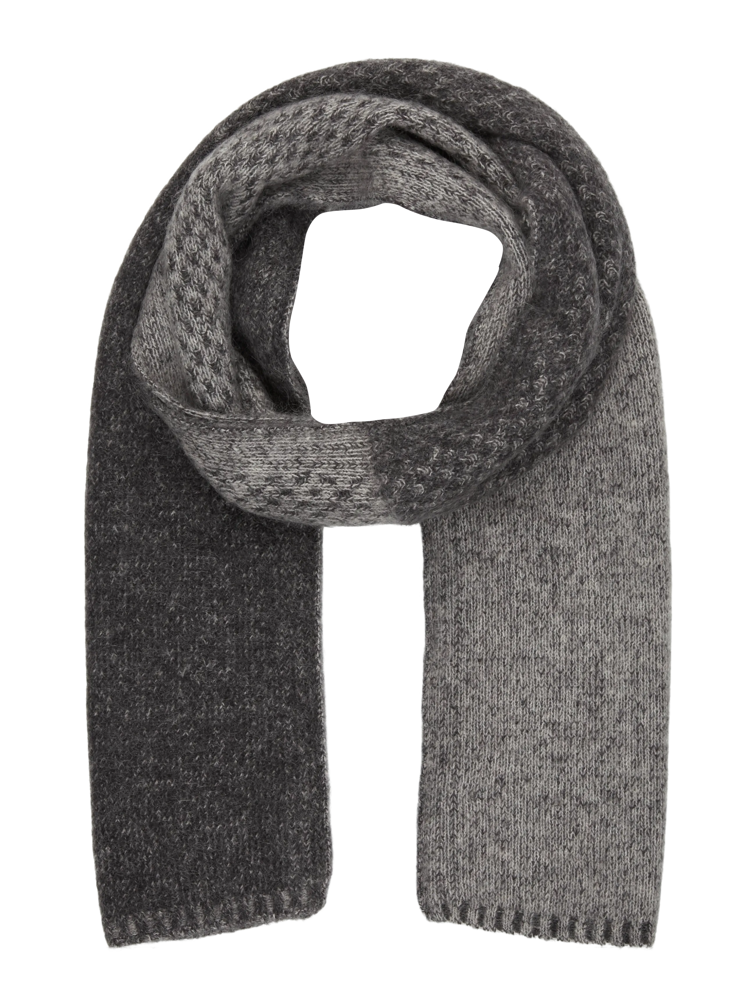 HOLZWEILER Tine Knit Scarf - HOLZWEILER - DK. GREY MIX / grey