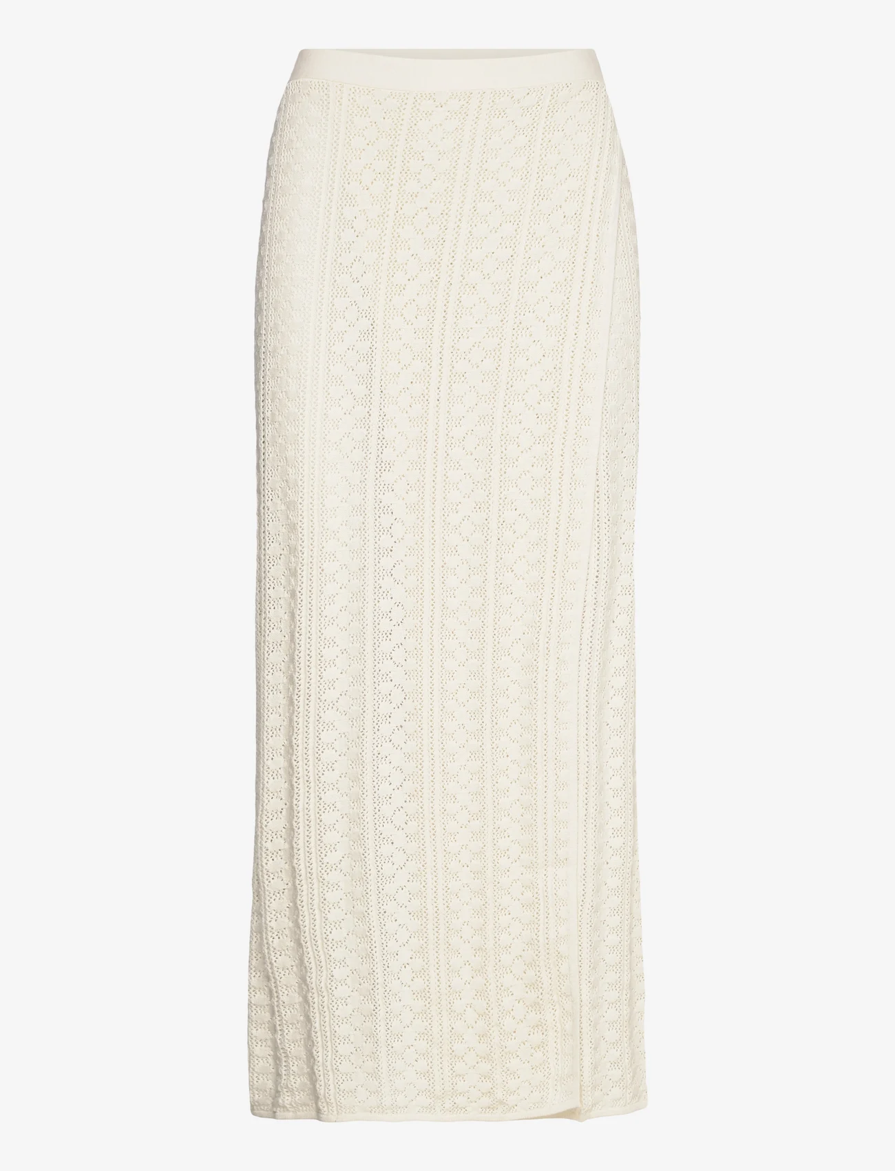 HOLZWEILER - Kelp Crochet Knit Skirt - strikkede skjørt - white - 0