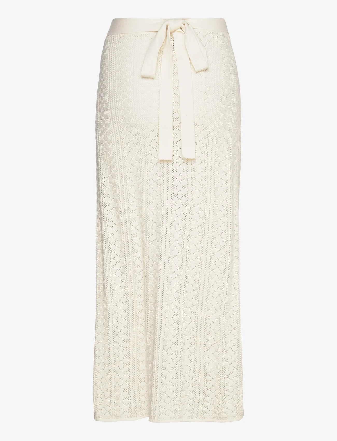 HOLZWEILER - Kelp Crochet Knit Skirt - strikkede skjørt - white - 1