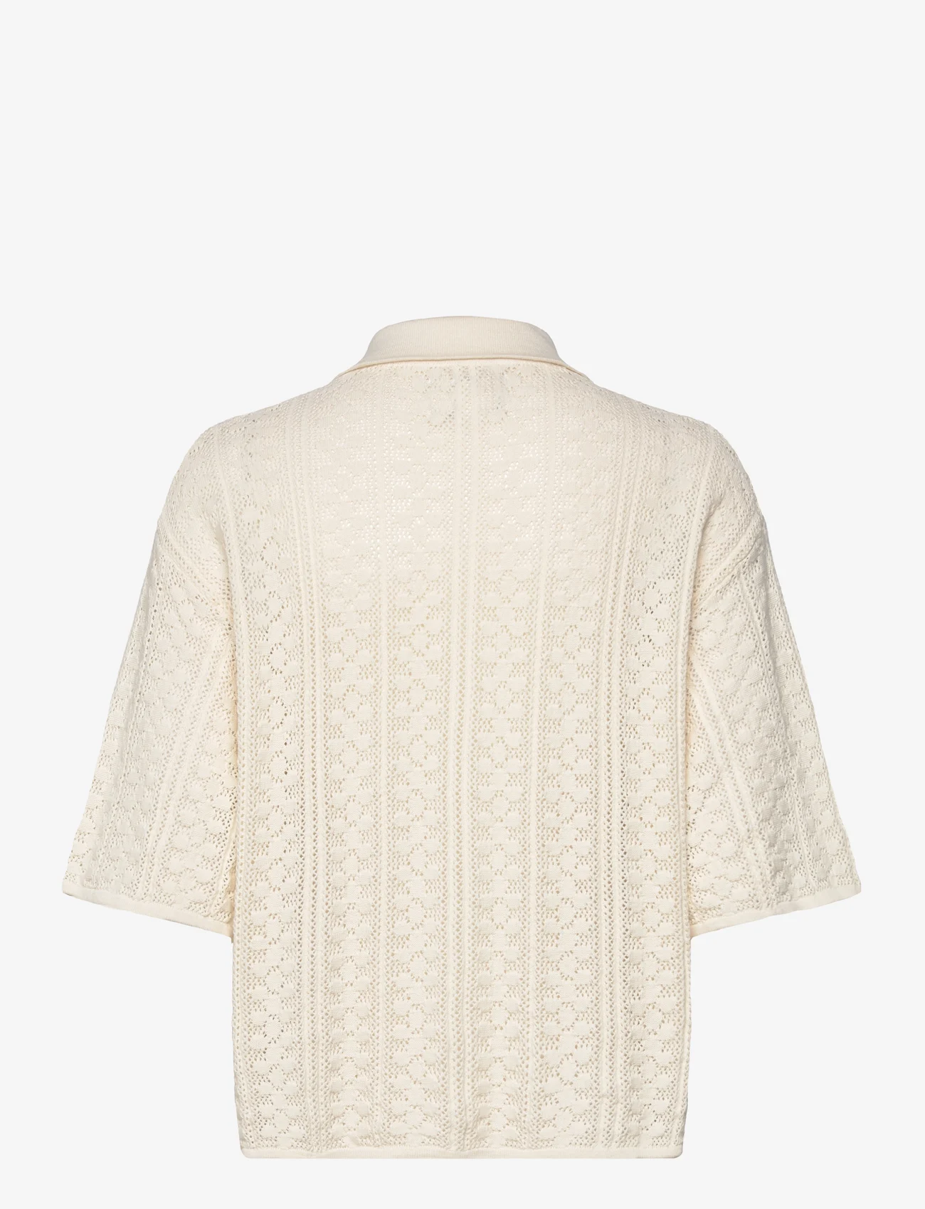 HOLZWEILER - Loch Crochet Knit Shirt - chemises en jeans - white - 1