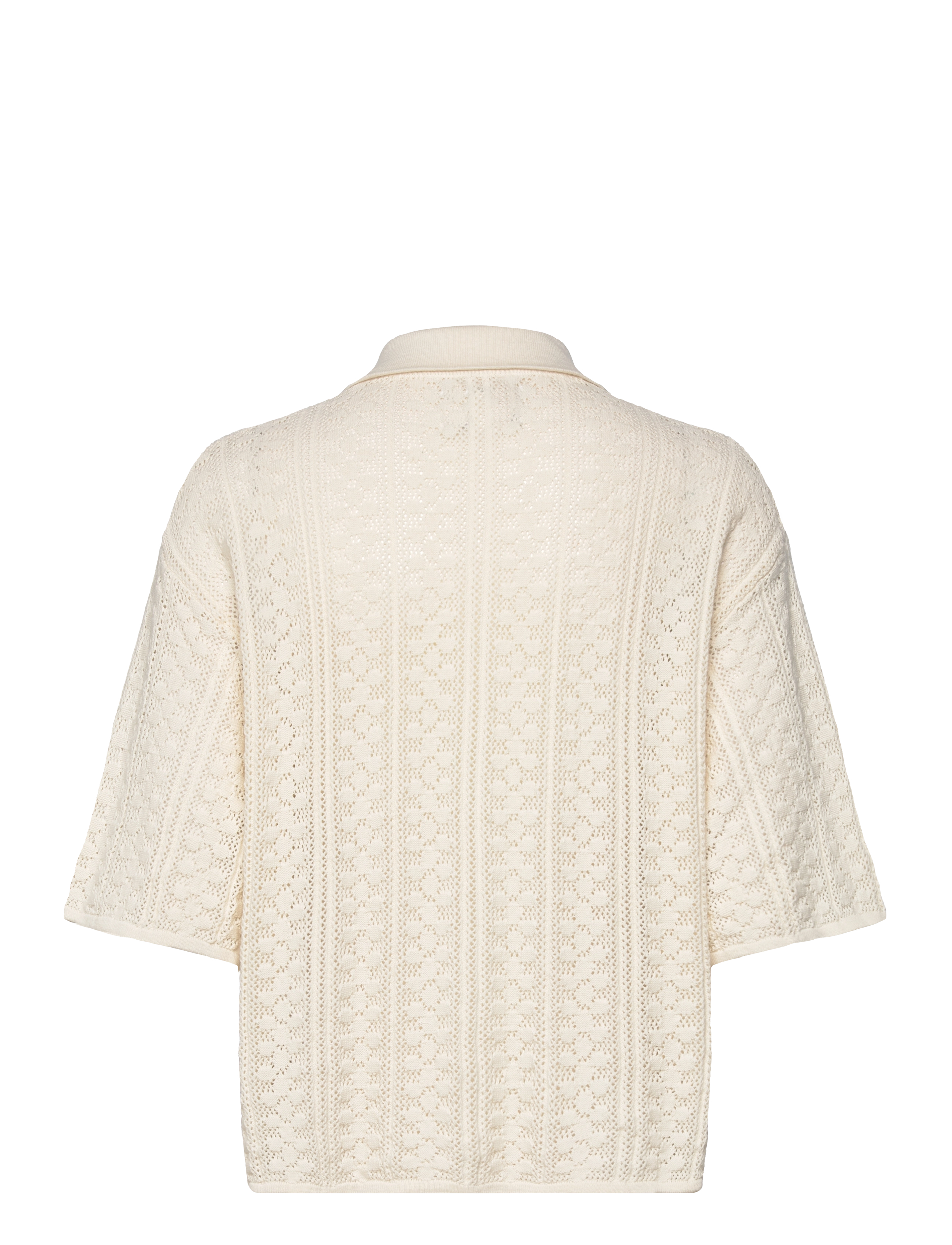 HOLZWEILER - Loch Crochet Knit Shirt - white - 1