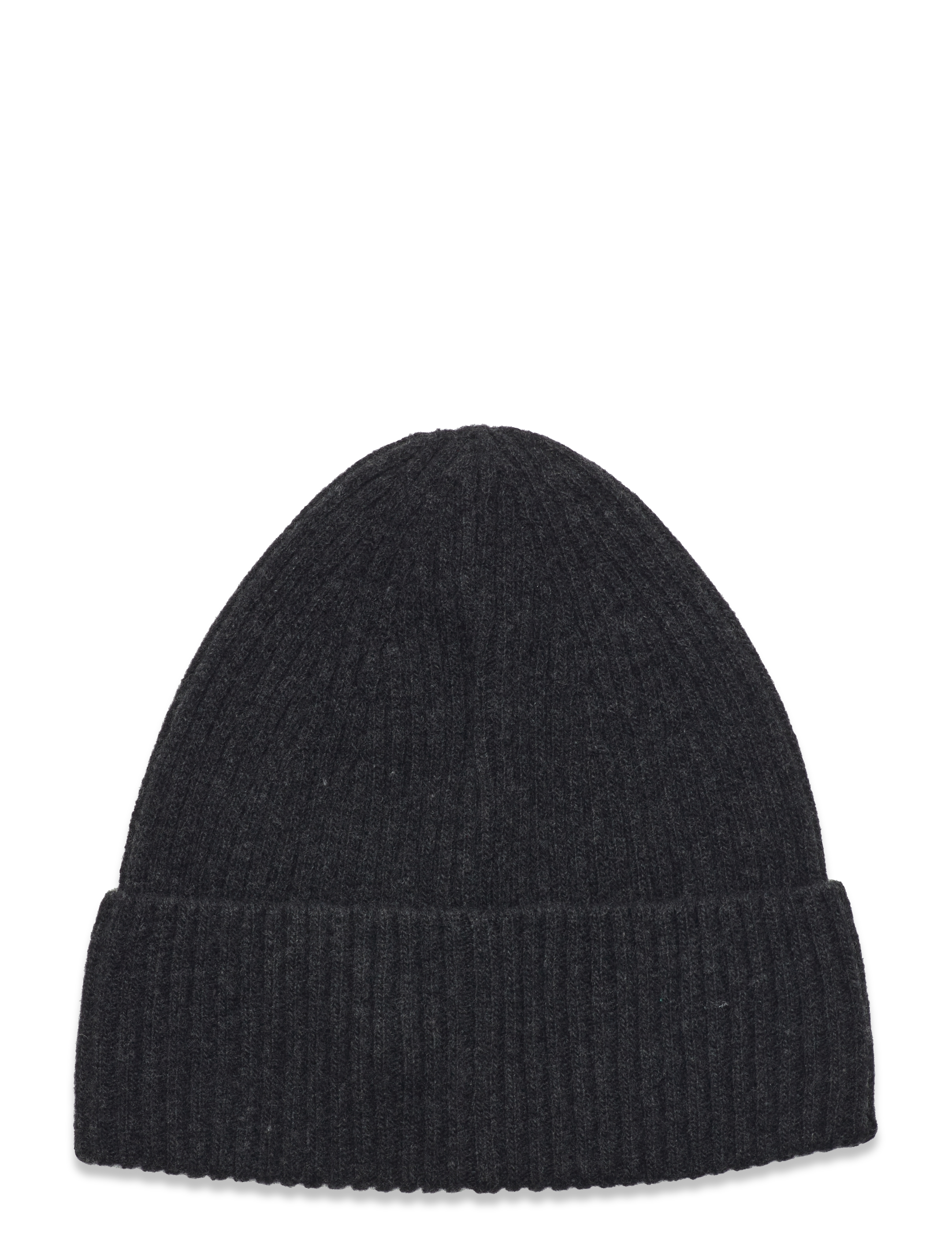 HOLZWEILER - Lambswool Rib Beanie - dk. grey - 1