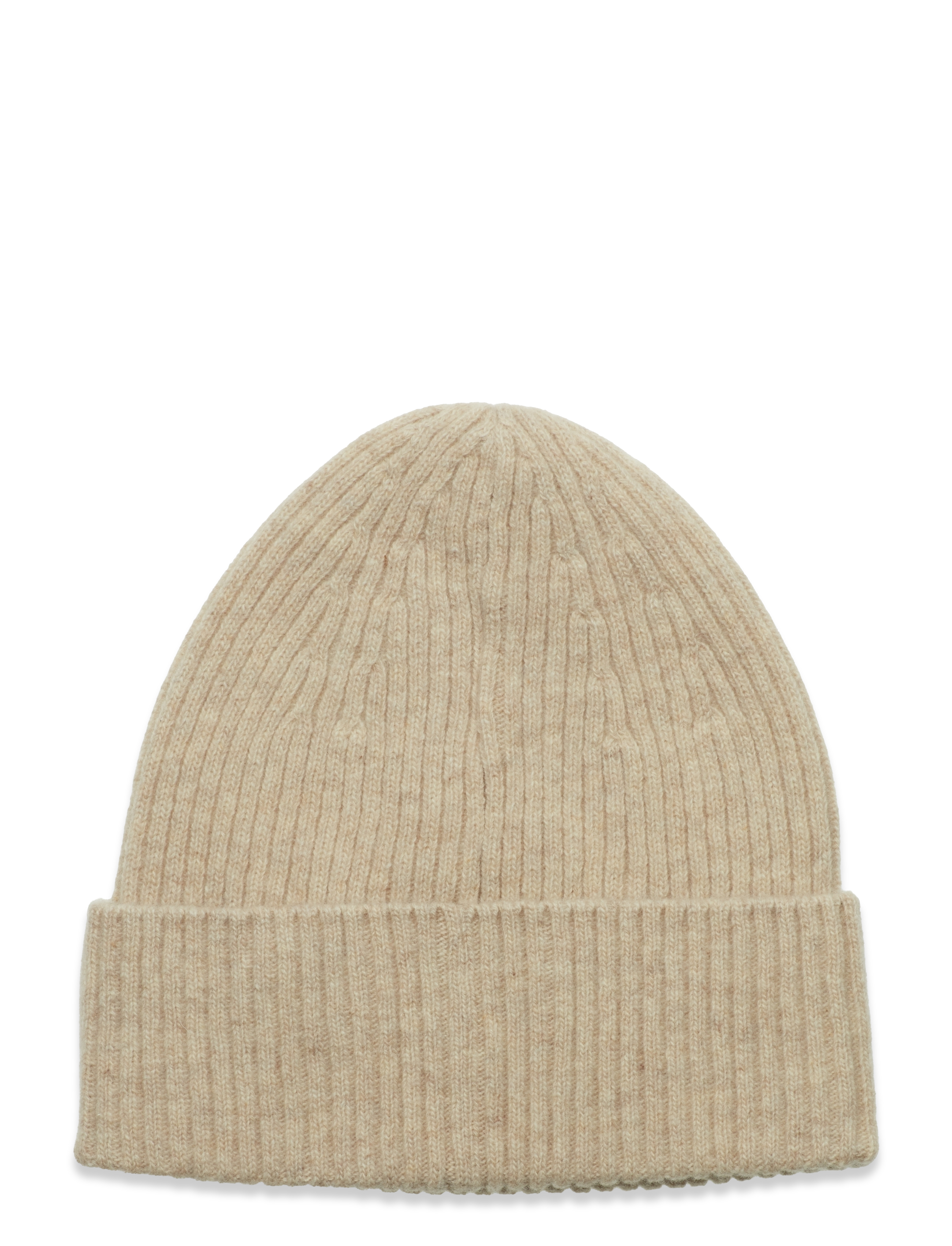 HOLZWEILER - Lambswool Rib Beanie - sand - 1