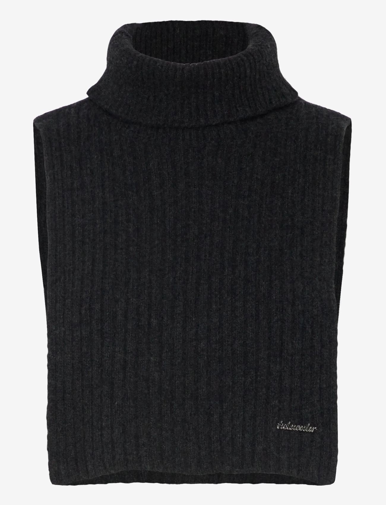 HOLZWEILER - Lambswool Rib Bib - dk. grey - 0