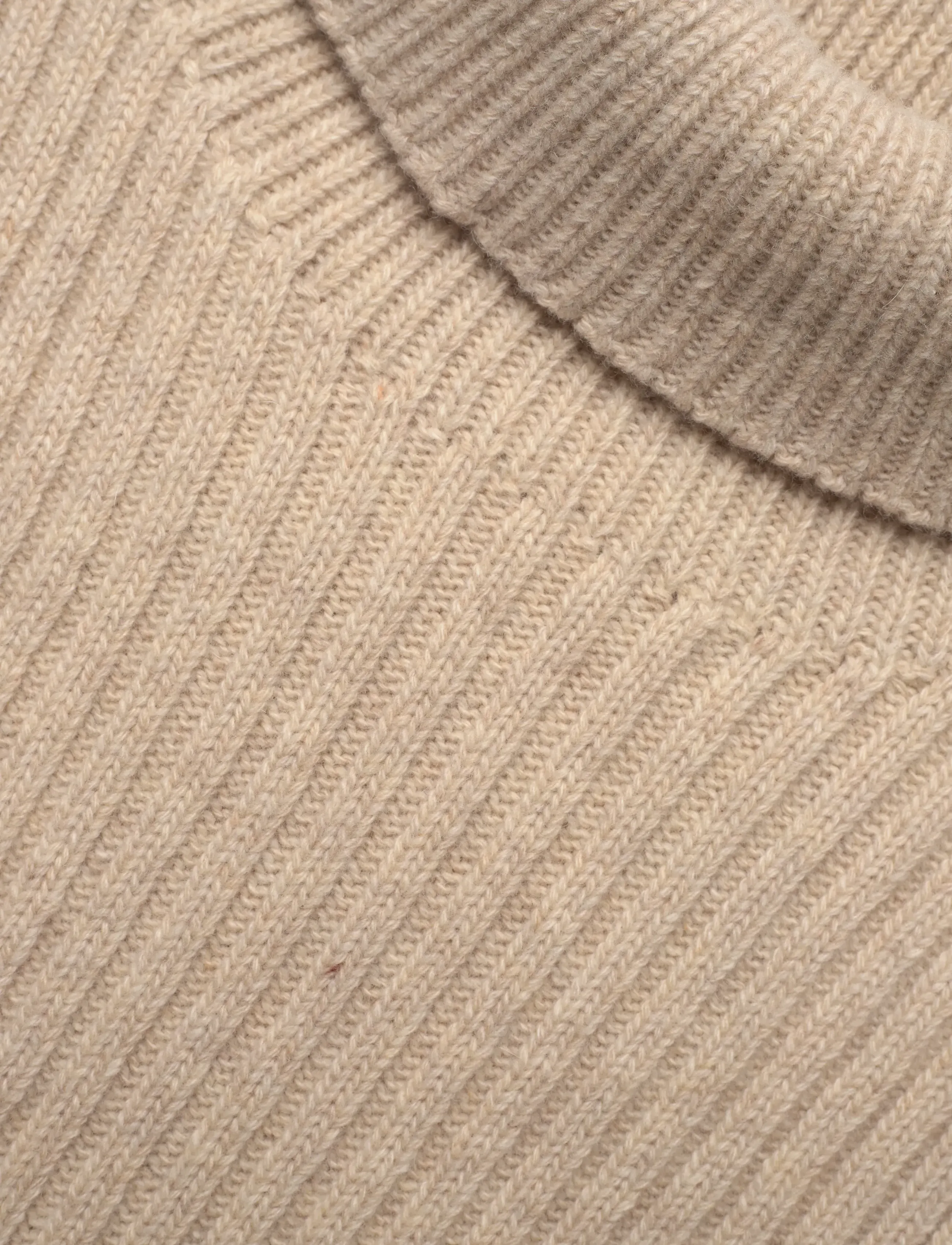 HOLZWEILER - Lambswool Rib Bib - sand - 2