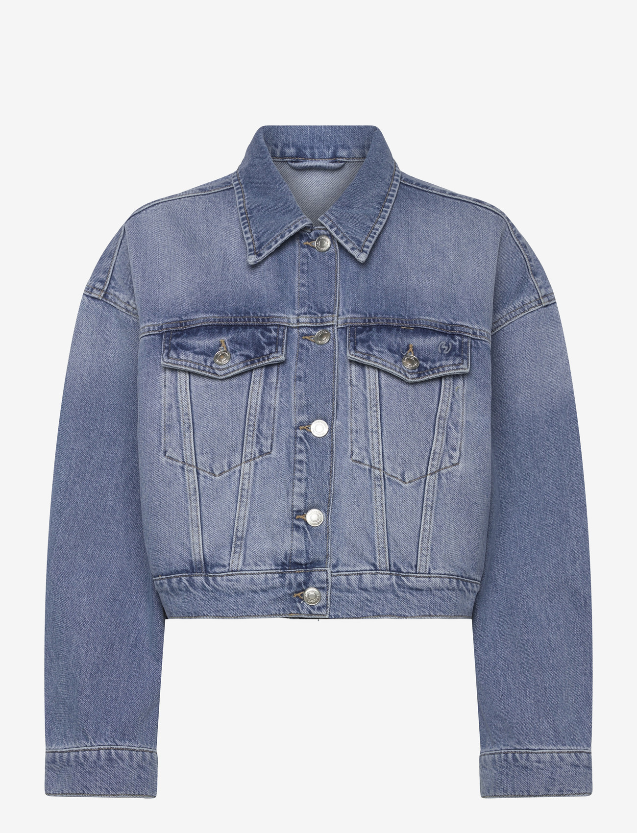 HOLZWEILER - W Cropped Denim Jacket - overtøj - lt. blue - 0