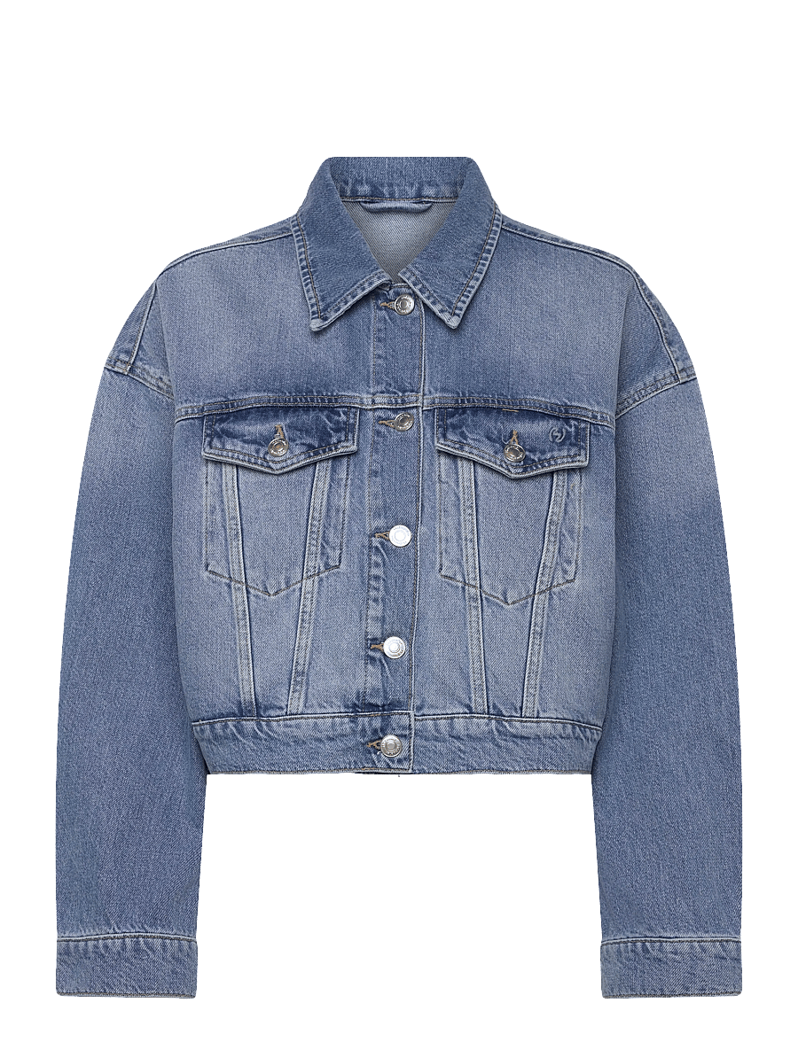 HOLZWEILER - W Cropped Denim Jacket - spring jackets - lt. blue - 0