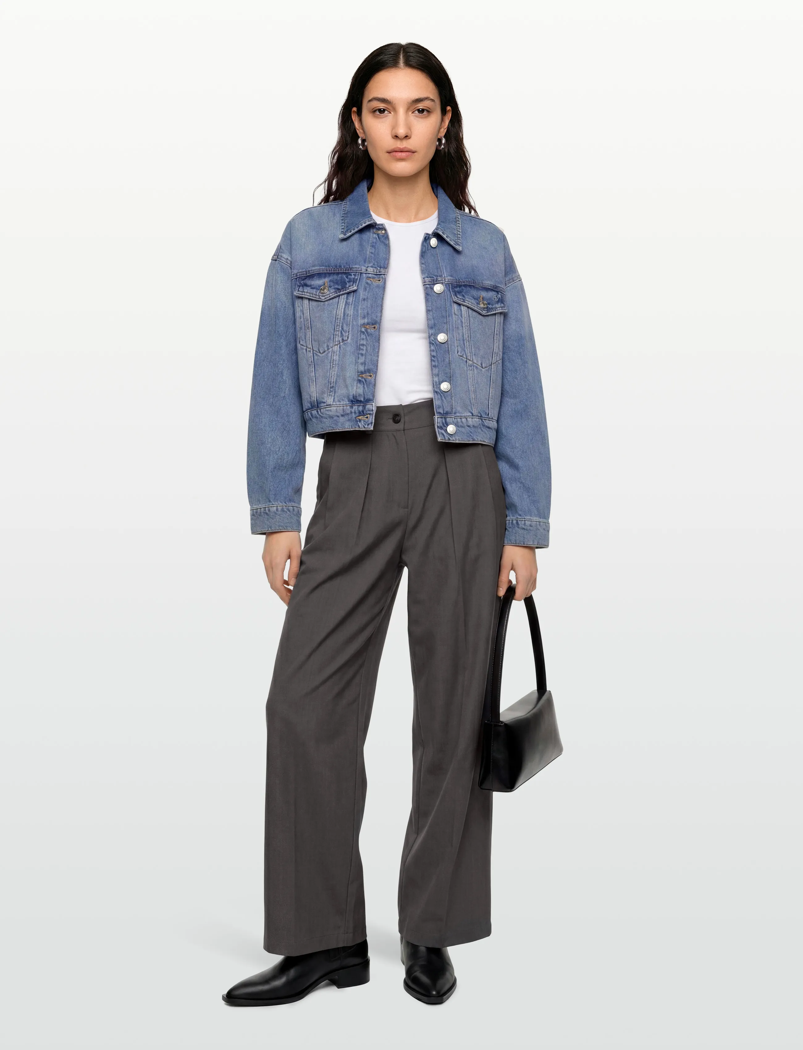 HOLZWEILER W Cropped Denim Jacket, XS, Jackets, Blau - Denim, Frauen