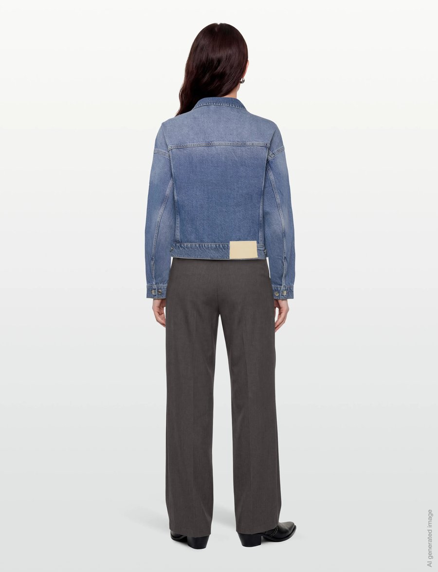 HOLZWEILER - W Cropped Denim Jacket - spring jackets - lt. blue - 4