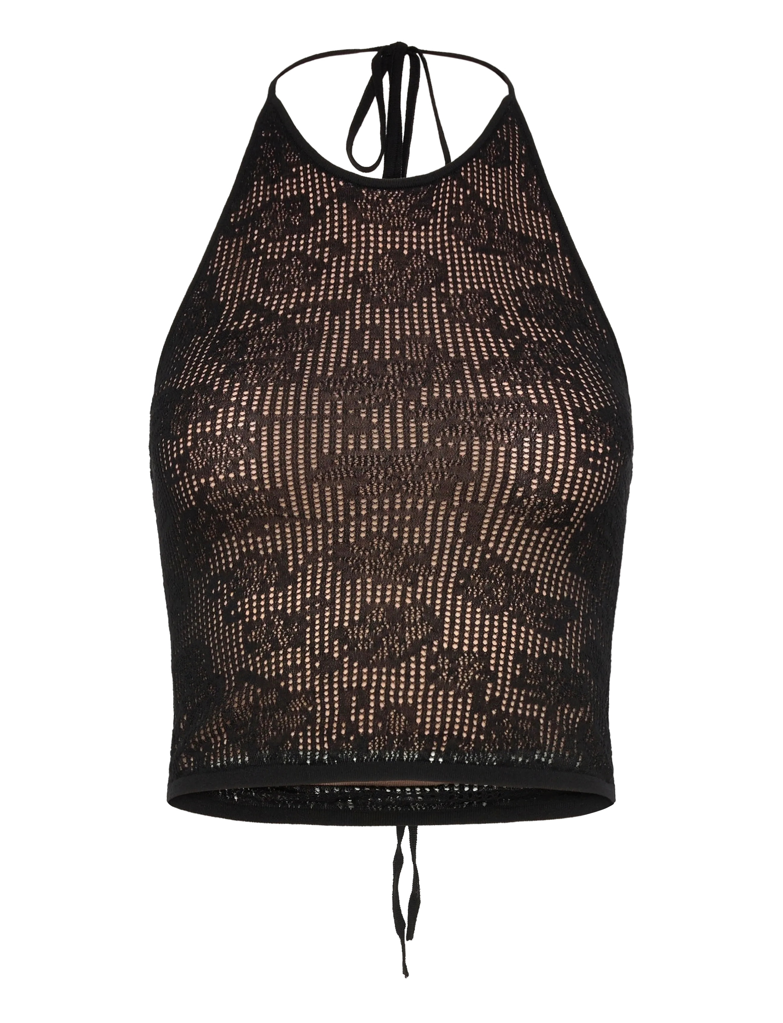 HOLZWEILER Lace Knit Top - Clothing - BLACK / black