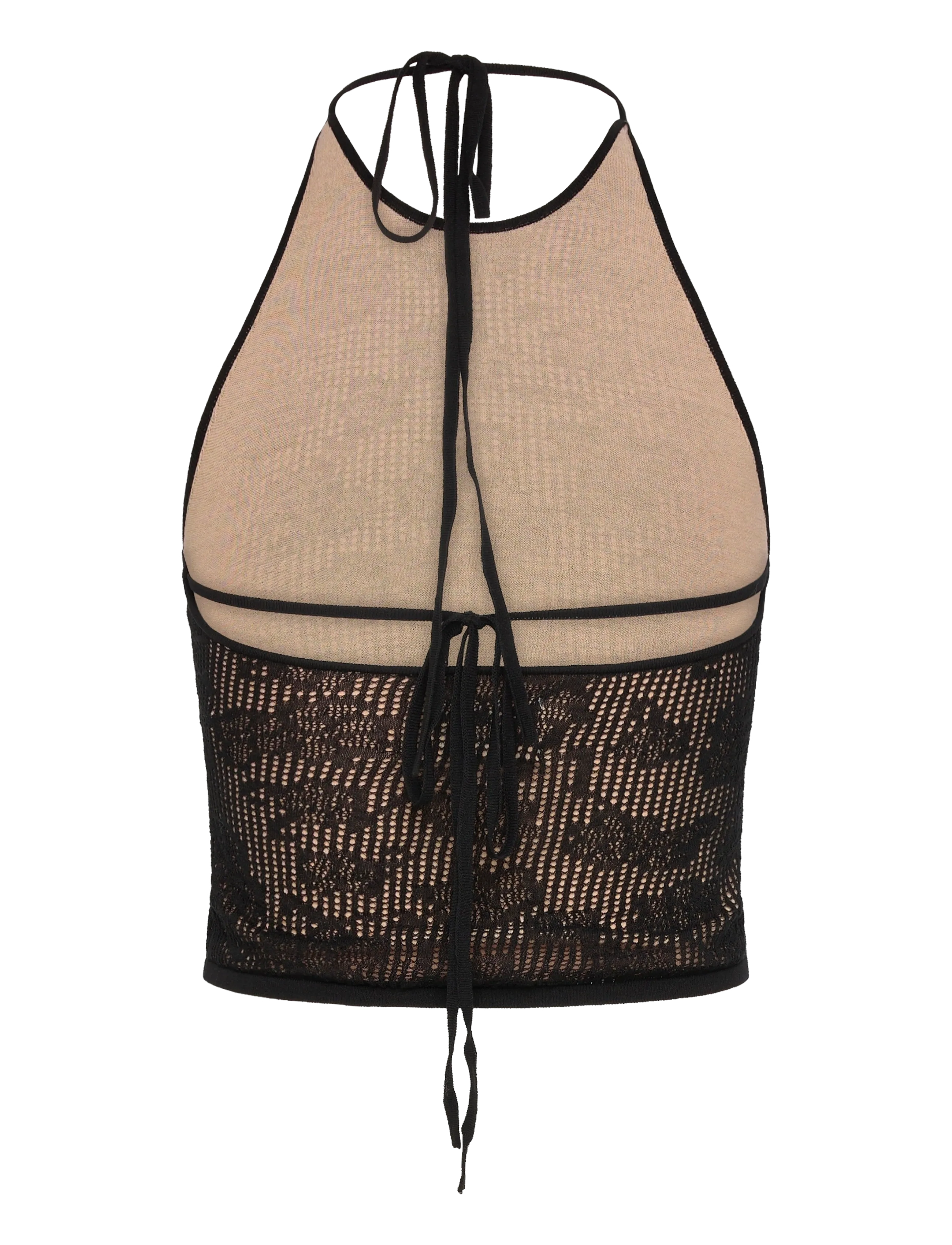 HOLZWEILER - Lace Knit Top - palaidinukės be rankovių - black - 1