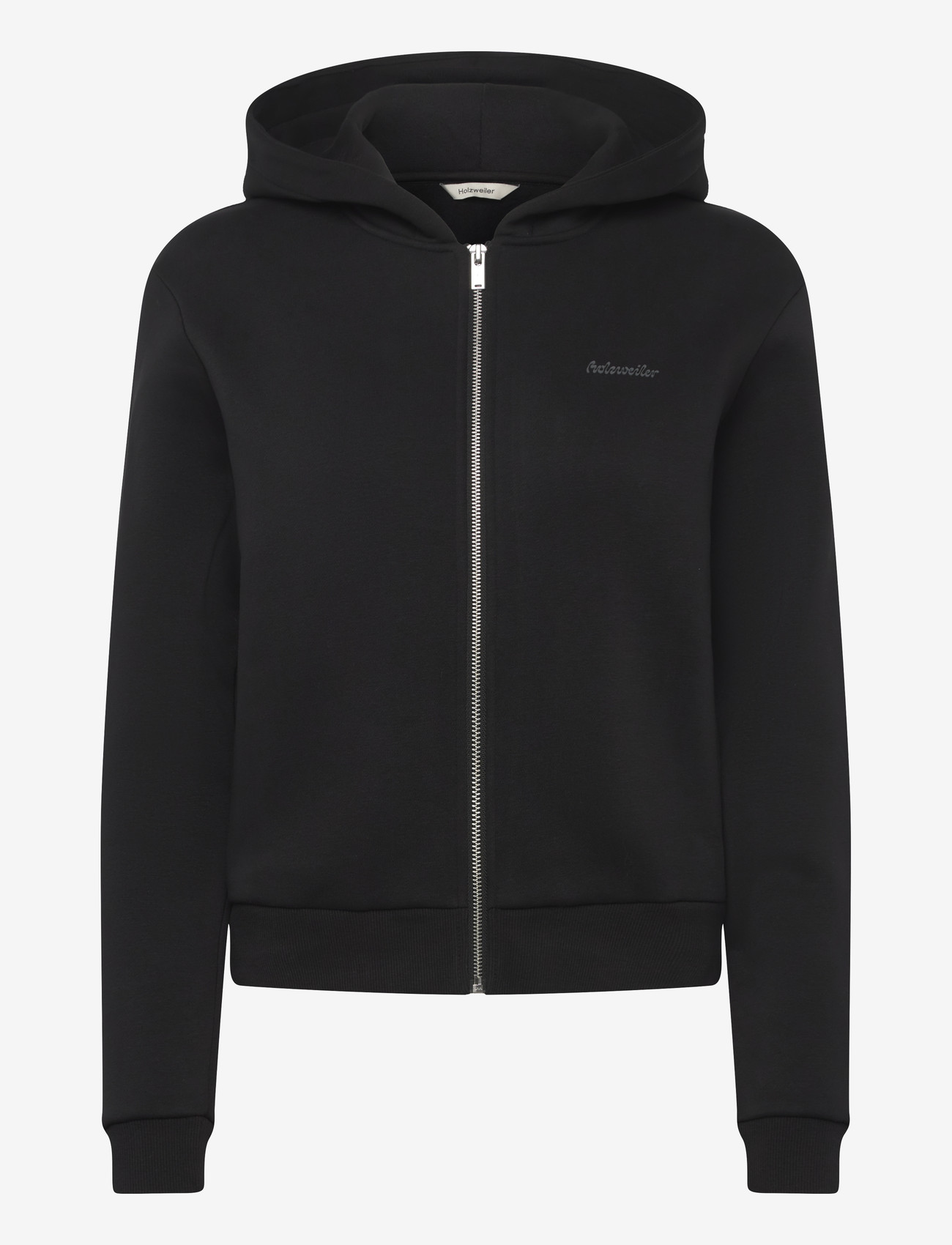 HOLZWEILER - W Regular Zip Hoodie - kapuutsiga dressipluusid - black - 0