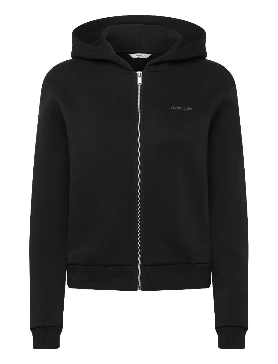 HOLZWEILER - W Regular Zip Hoodie - kapuutsiga dressipluusid - black - 0