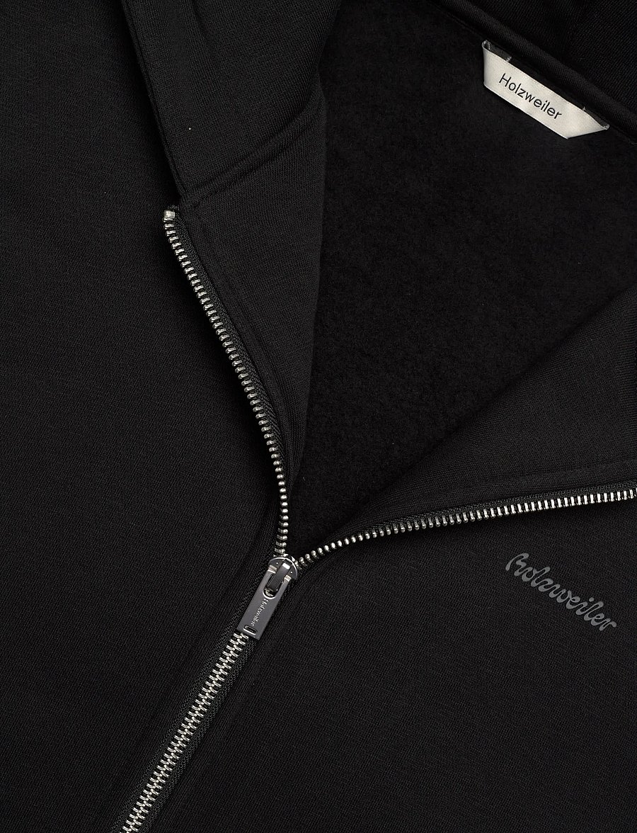 HOLZWEILER - W Regular Zip Hoodie - kapuutsiga dressipluusid - black - 2