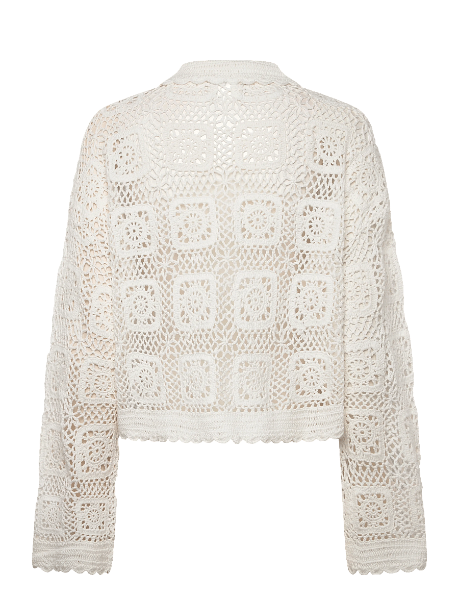 HOLZWEILER - Rosie Crochet Cardigan - cardigans - white - 1