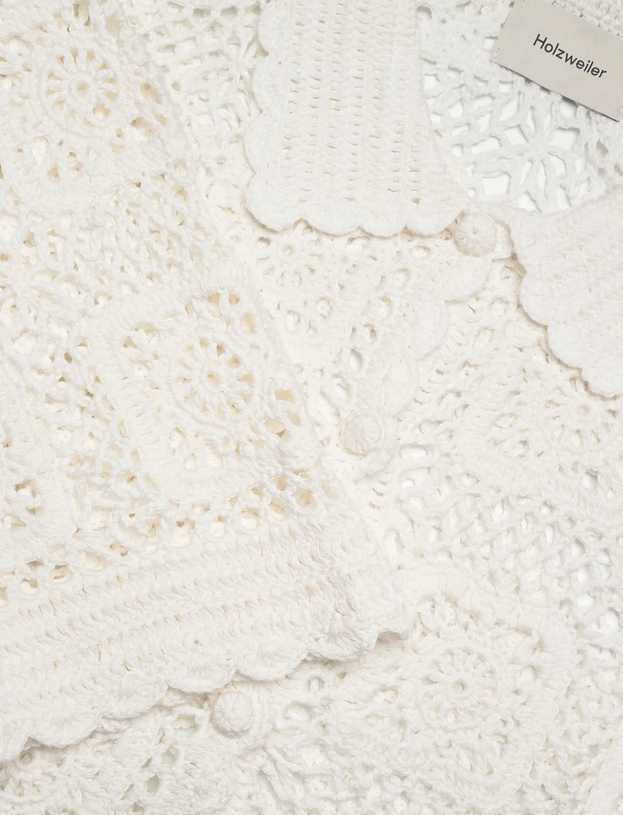 HOLZWEILER - Rosie Crochet Cardigan - cardigans - white - 2