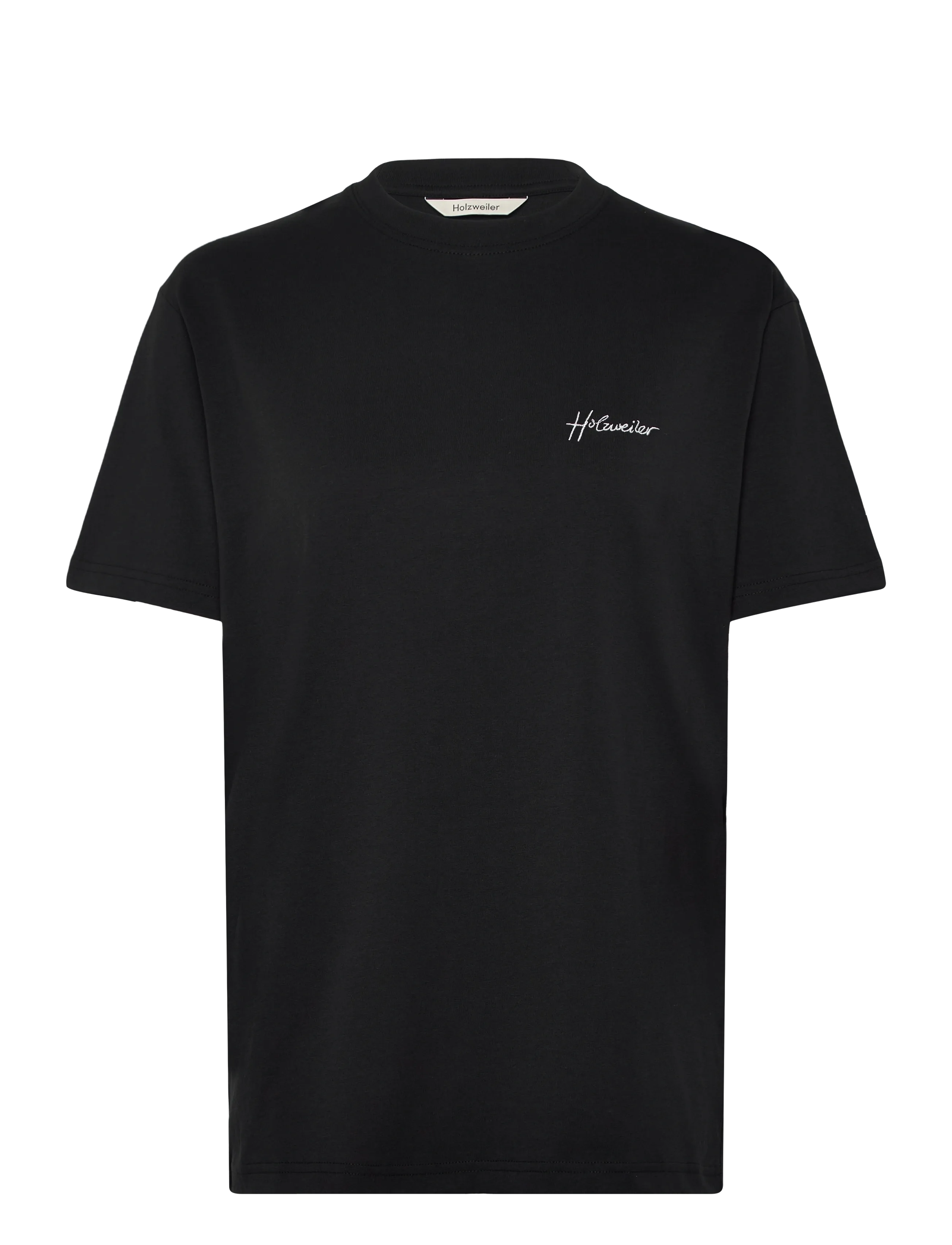 HOLZWEILER Tucker Embroidery Tee, S, T-shirts, Schwarz - Short-sleeved, Männerswear