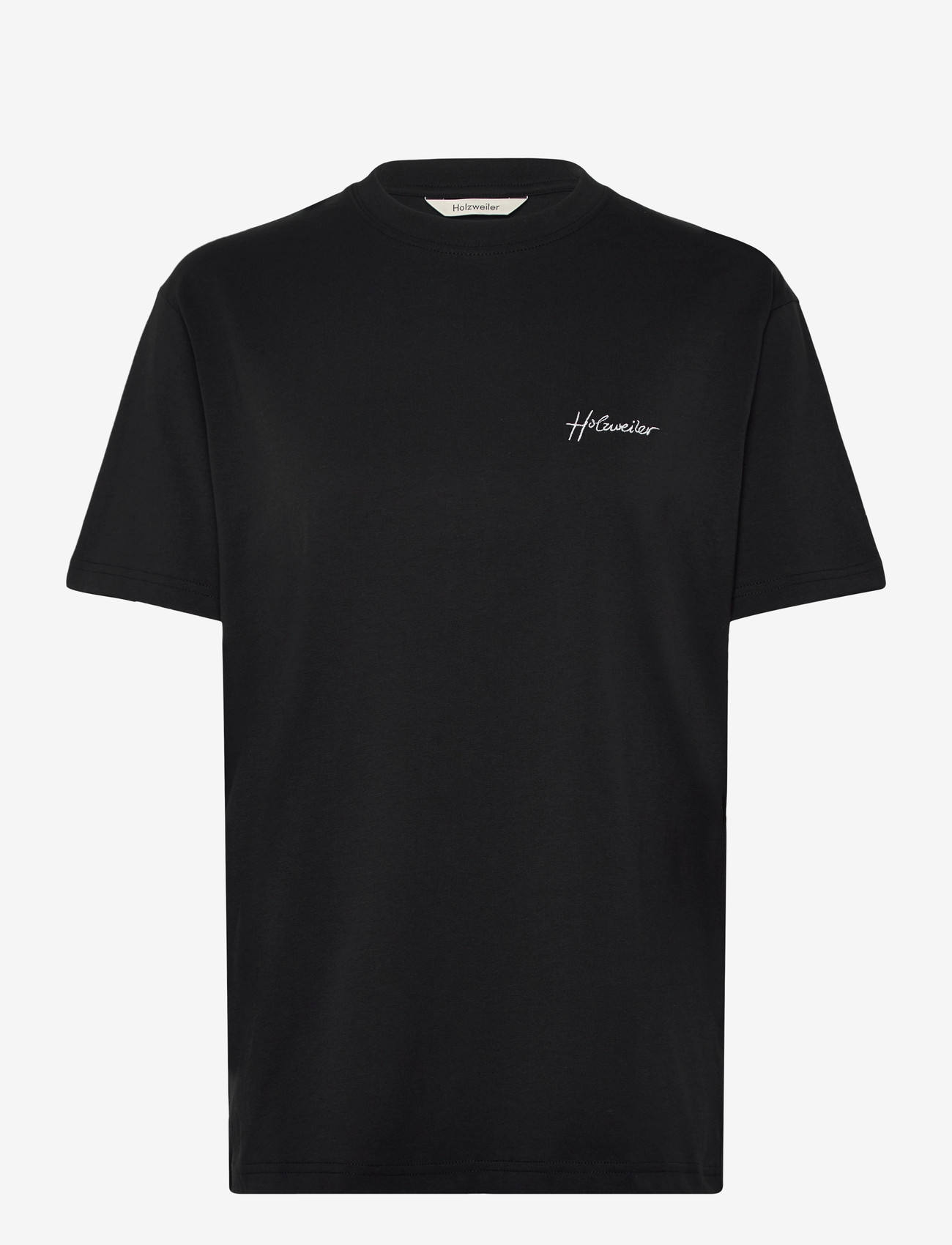 HOLZWEILER - Tucker Embroidery Tee - kortærmede t-shirts - black - 0