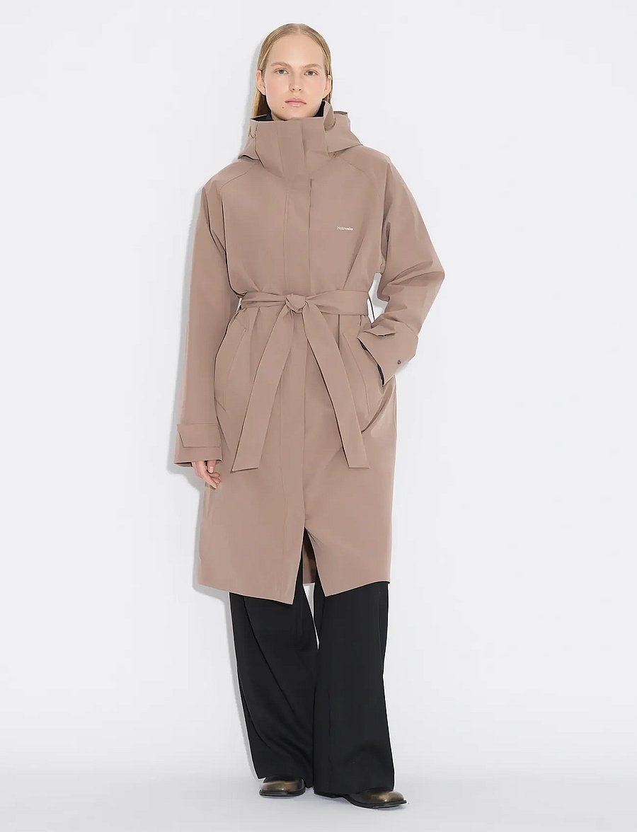 HOLZWEILER - Flow Belt Jacket - tunna kappor - taupe - 0
