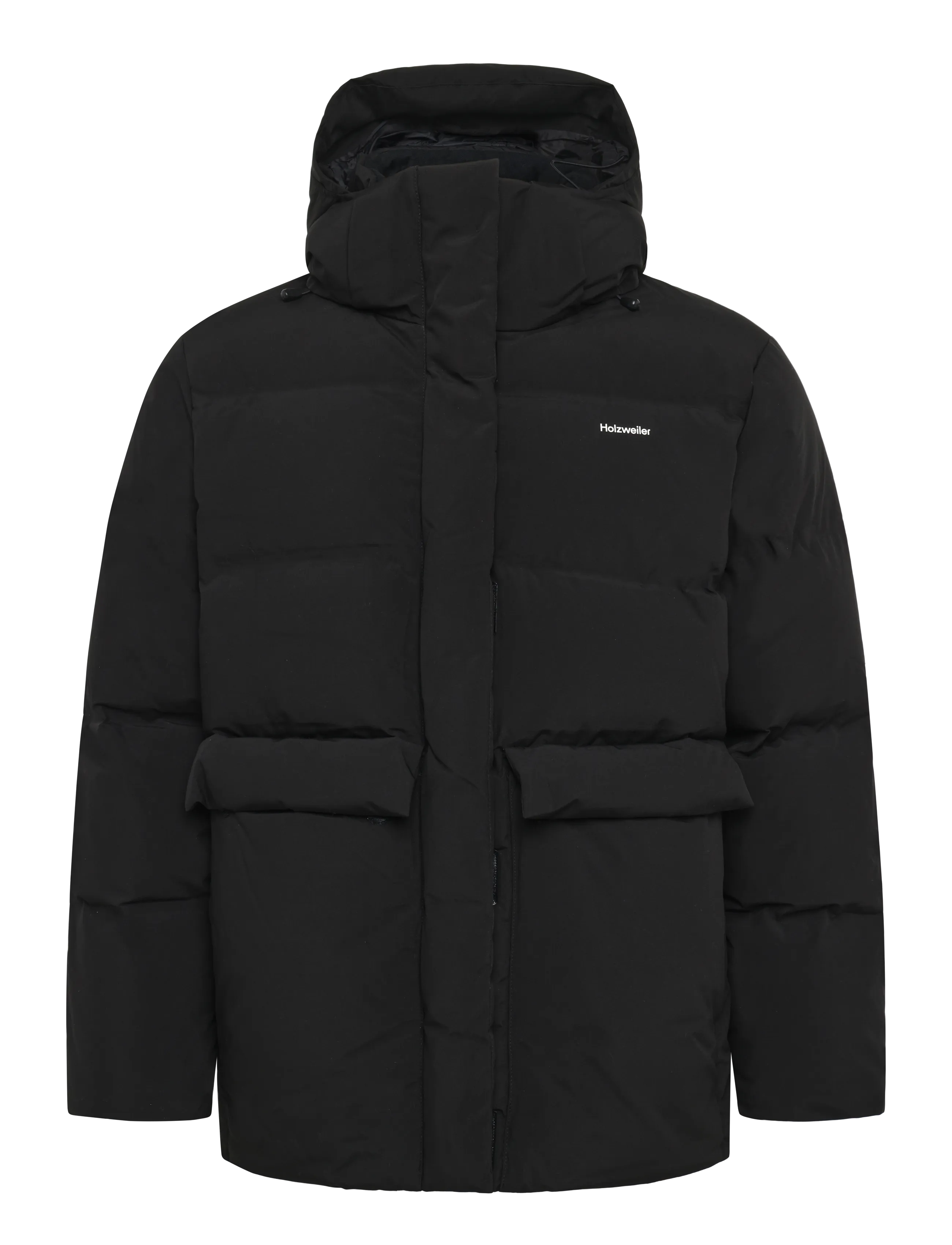HOLZWEILER Besseggen Down Jacket, Kvinder, Hætte Puffer Dunjakke, Sort, Str: S