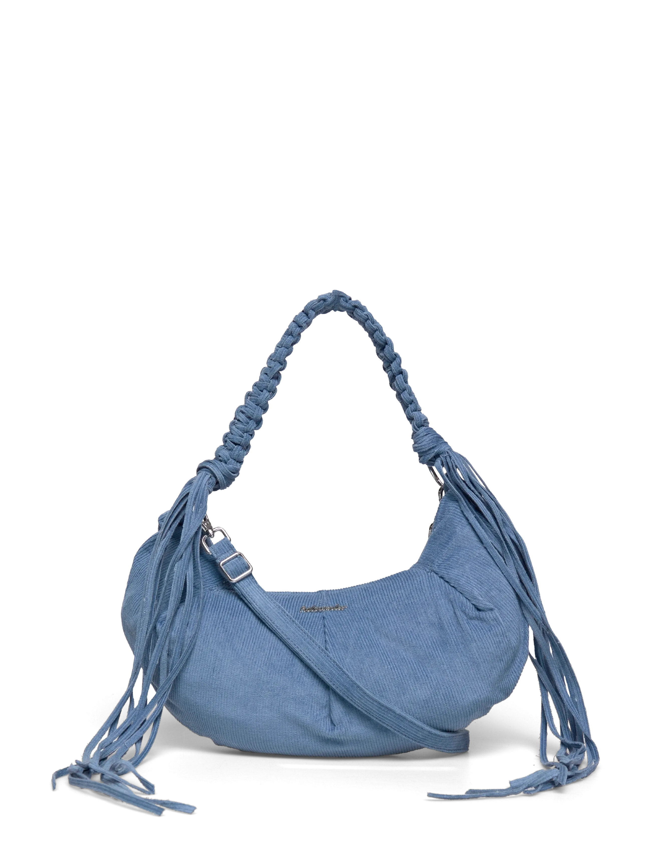 HOLZWEILER Cocoon Corduroy Small Bag, Kvinder, Frynset Hobo Taske, Blå, Str: ONE SIZE