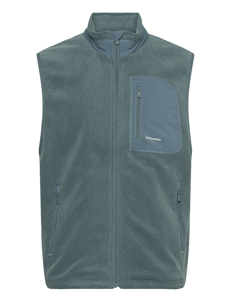 HOLZWEILER - Regular Fleece Vest - vestes - dusty blue - 1