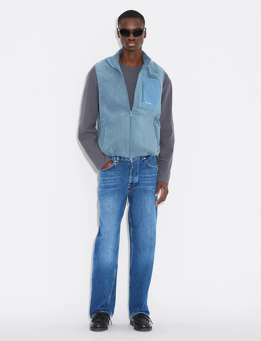 HOLZWEILER - Regular Fleece Vest - vestes - dusty blue - 0