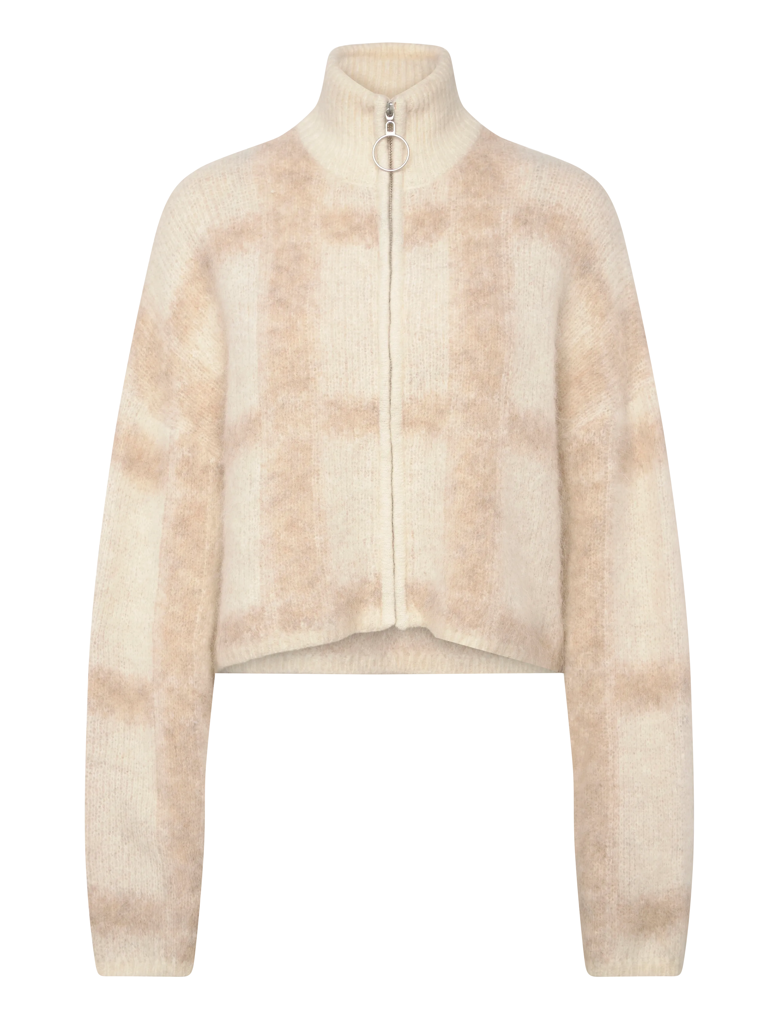 HOLZWEILER Tine Light Check Cardigan - HOLZWEILER - LT BROWN MIX / cream