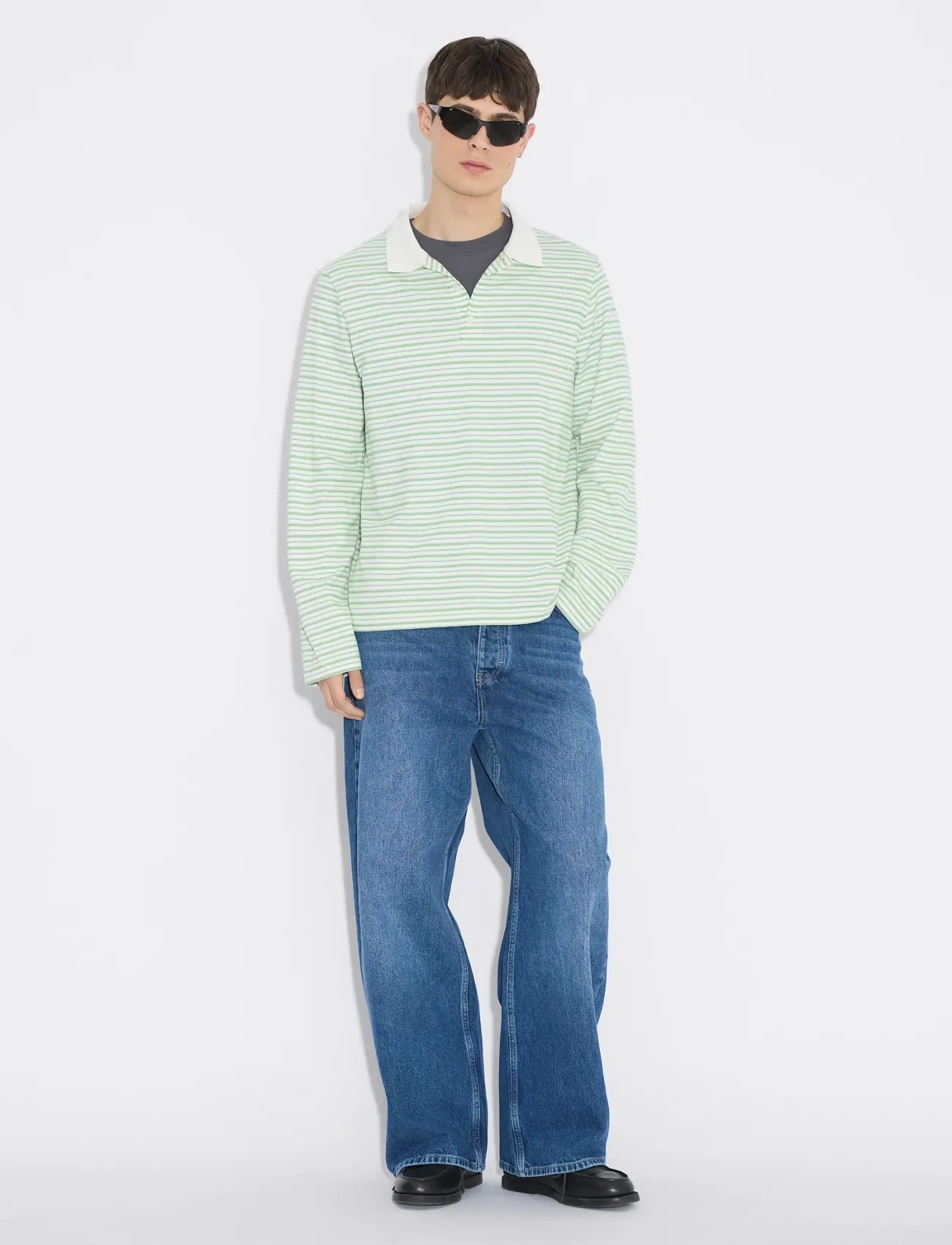 HOLZWEILER Regular Polo - Spring Wardrobe - GREEN STRIPE / green