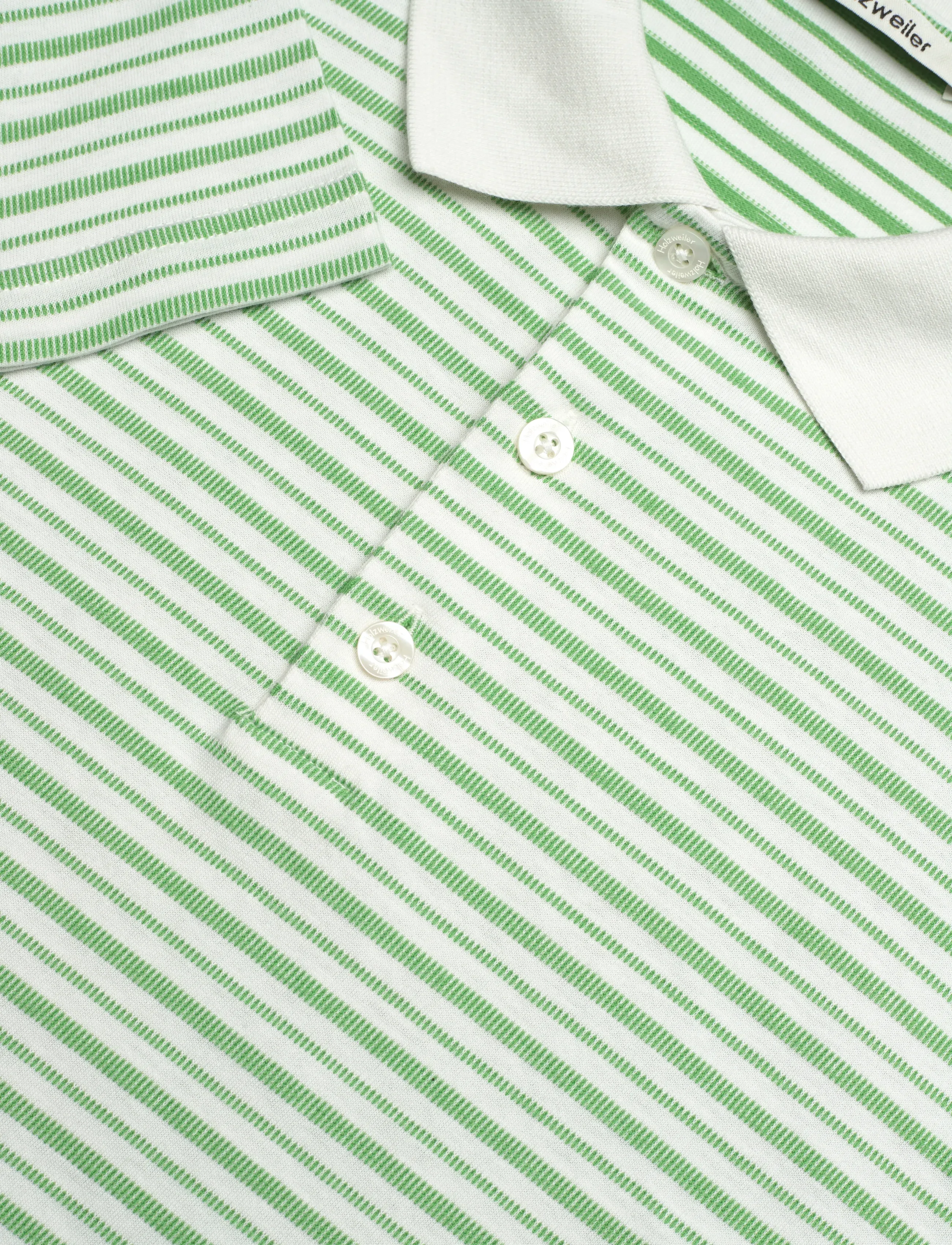 HOLZWEILER - Regular Polo - pikkade varrukatega polod - green stripe - 3