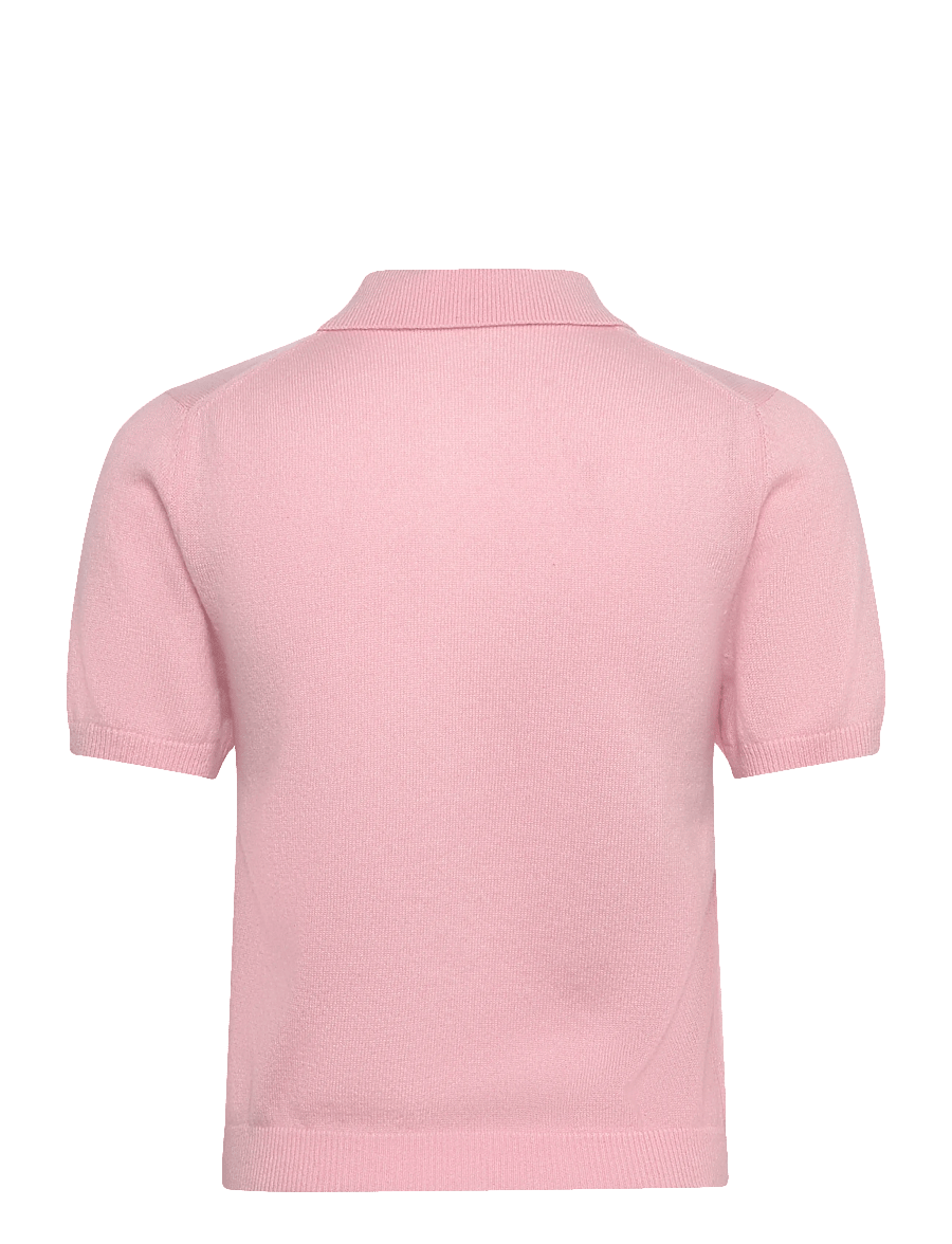 HOLZWEILER - Cashmere Short Sleeve Polo - poloskjorter - pink - 2