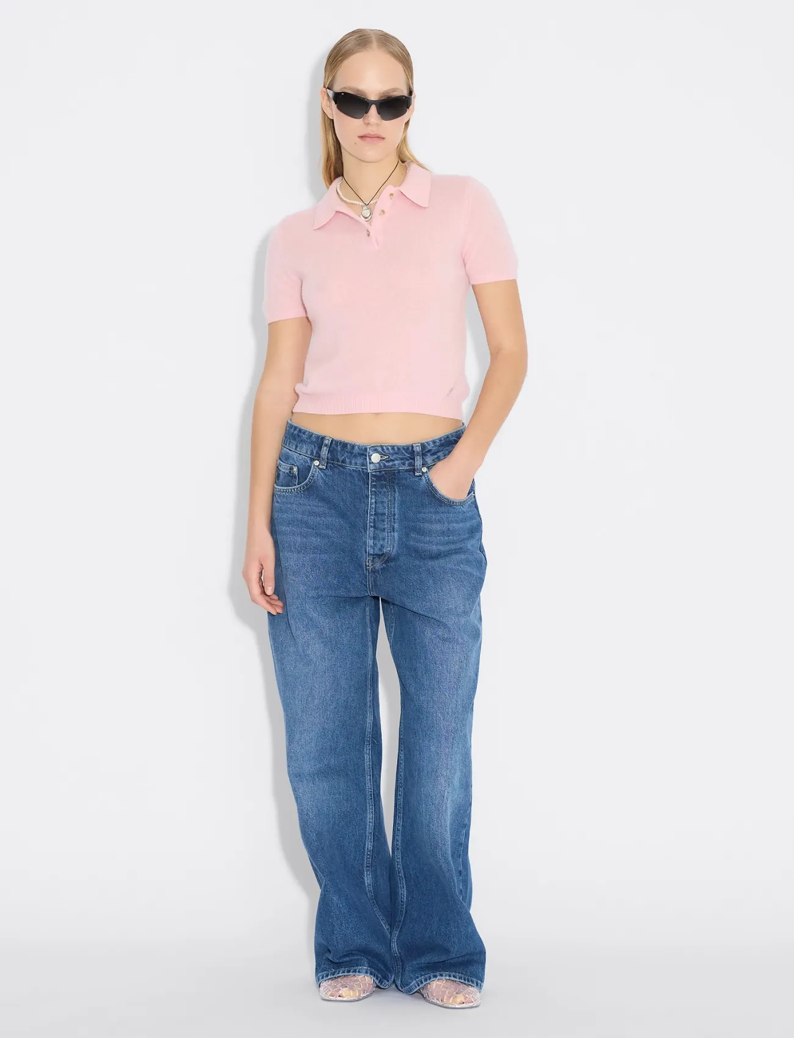 HOLZWEILER Cashmere Short Sleeve Polo, L, T-shirts & Oberteile, Rosa - Polos, Frauen