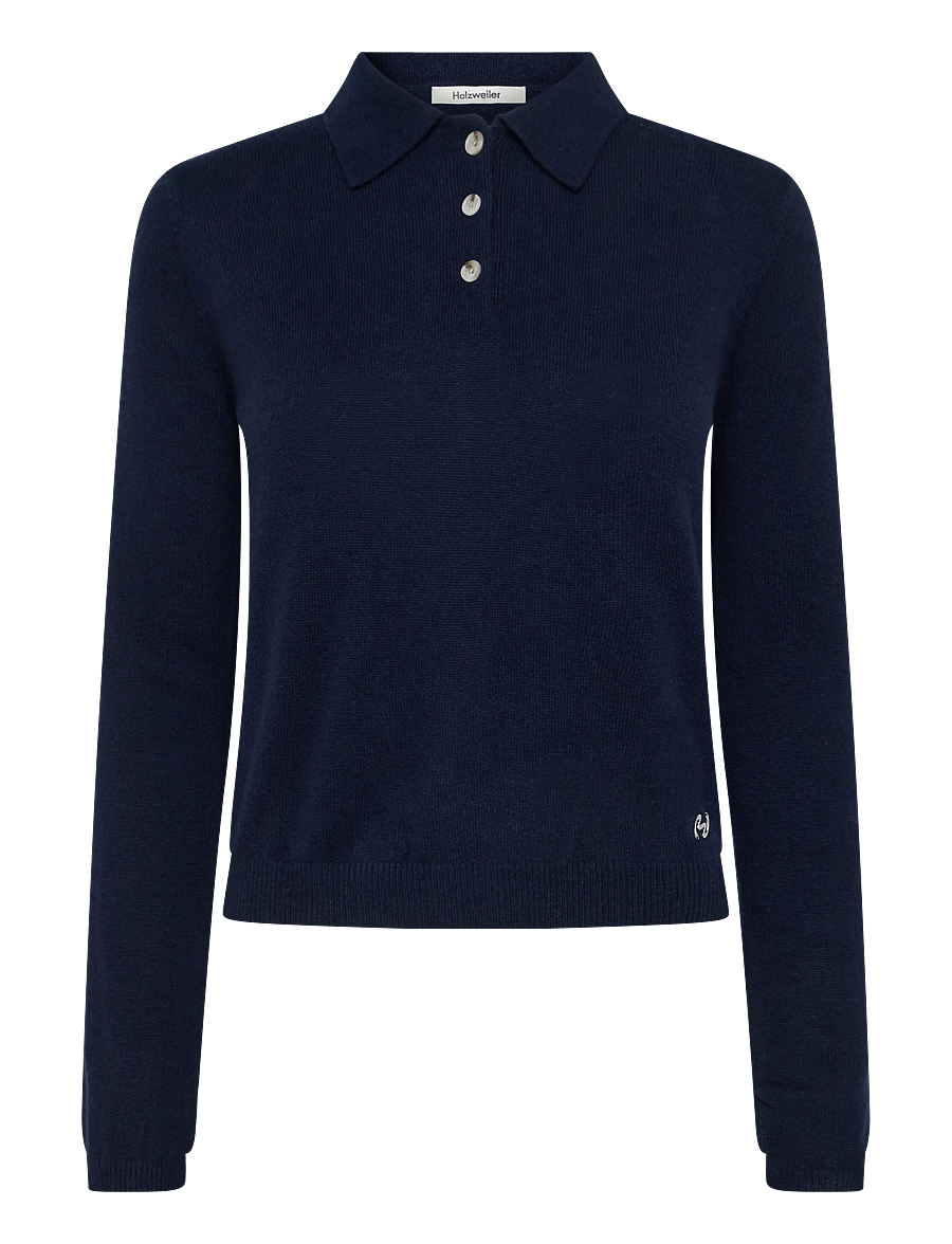 HOLZWEILER - Isabella Cashmere Polo - cashmere - dk. navy - 0