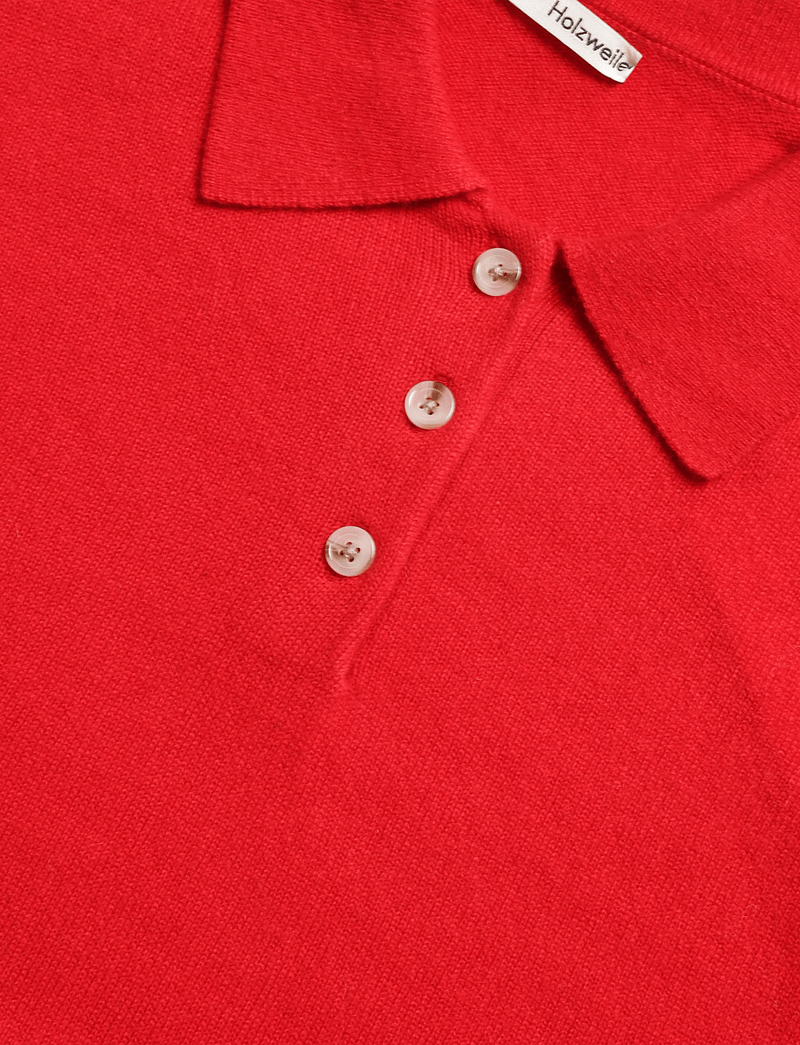 HOLZWEILER - Isabella Cashmere Polo - cashmere - red - 2