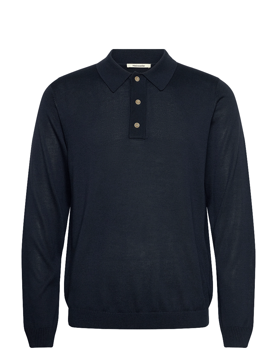 HOLZWEILER - Ollie Polo - pikkade varrukatega kootud polosärgid - navy - 0