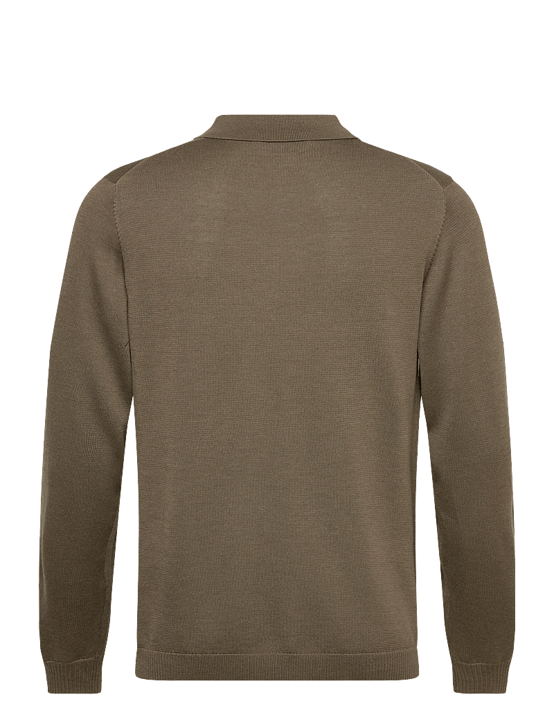 HOLZWEILER - Ollie Polo - långärmade stickade pikétröjor - taupe - 2
