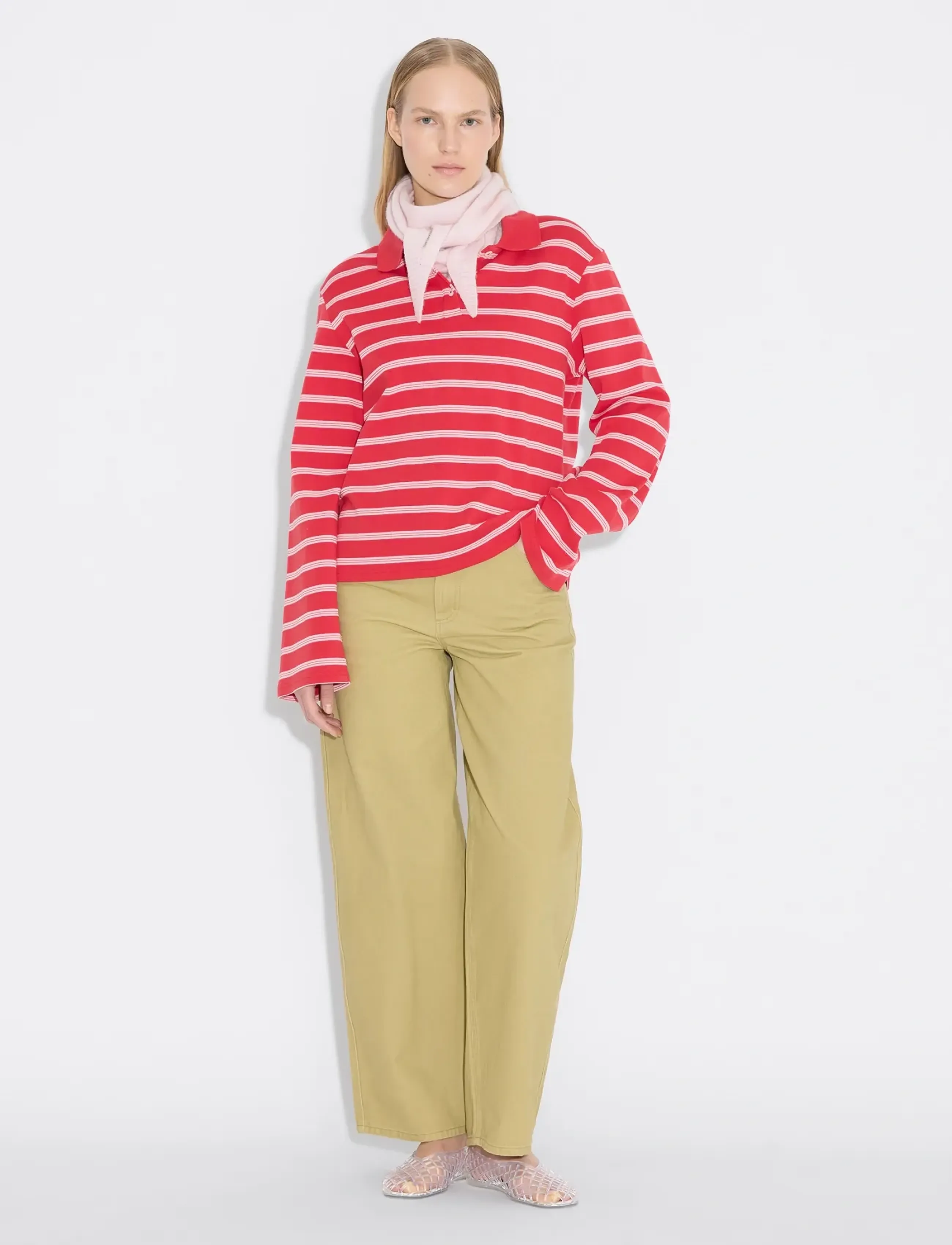 HOLZWEILER Sunny Polo - Polo Shirts - RED STRIPE / red