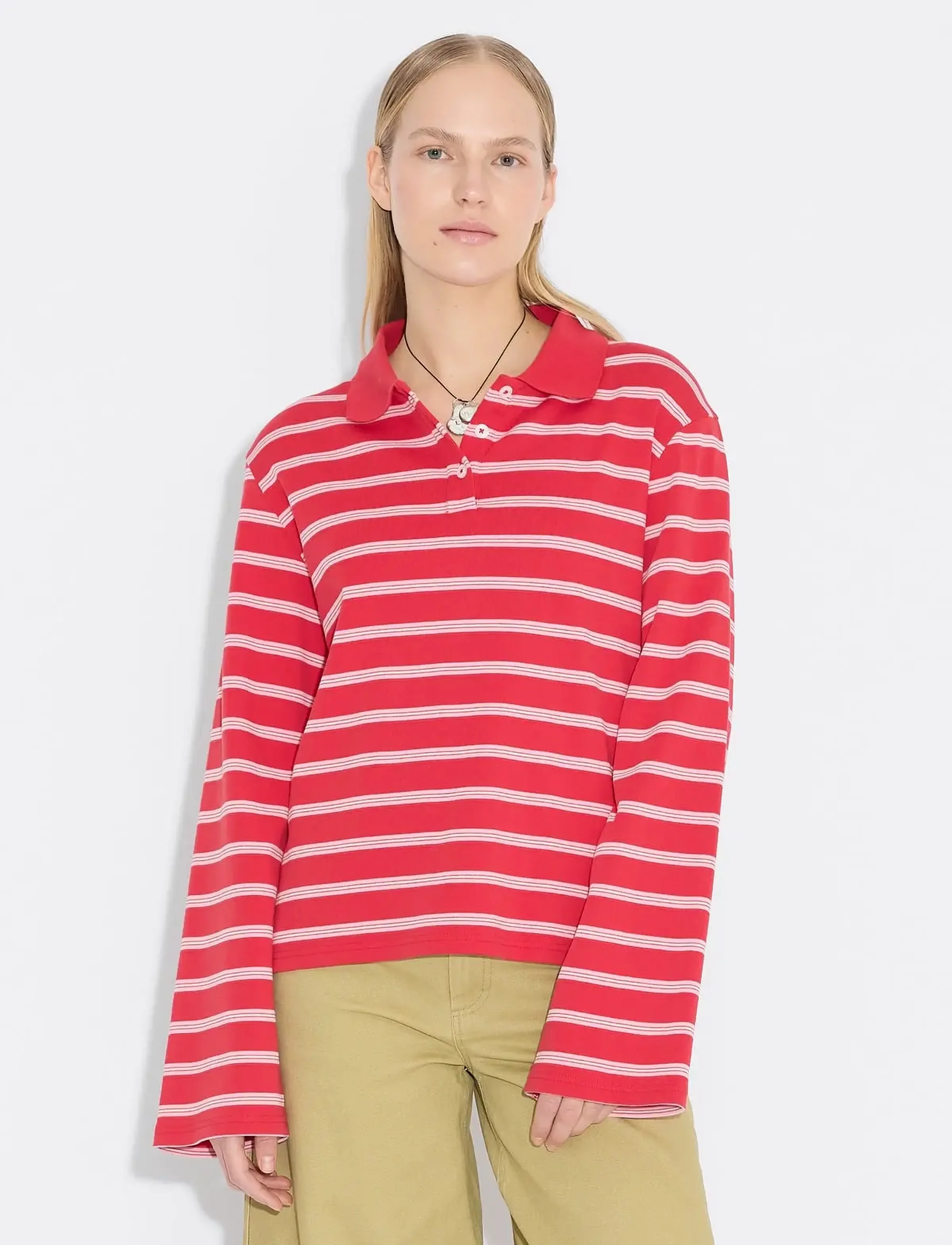 HOLZWEILER - Sunny Polo - polos - red stripe - 3