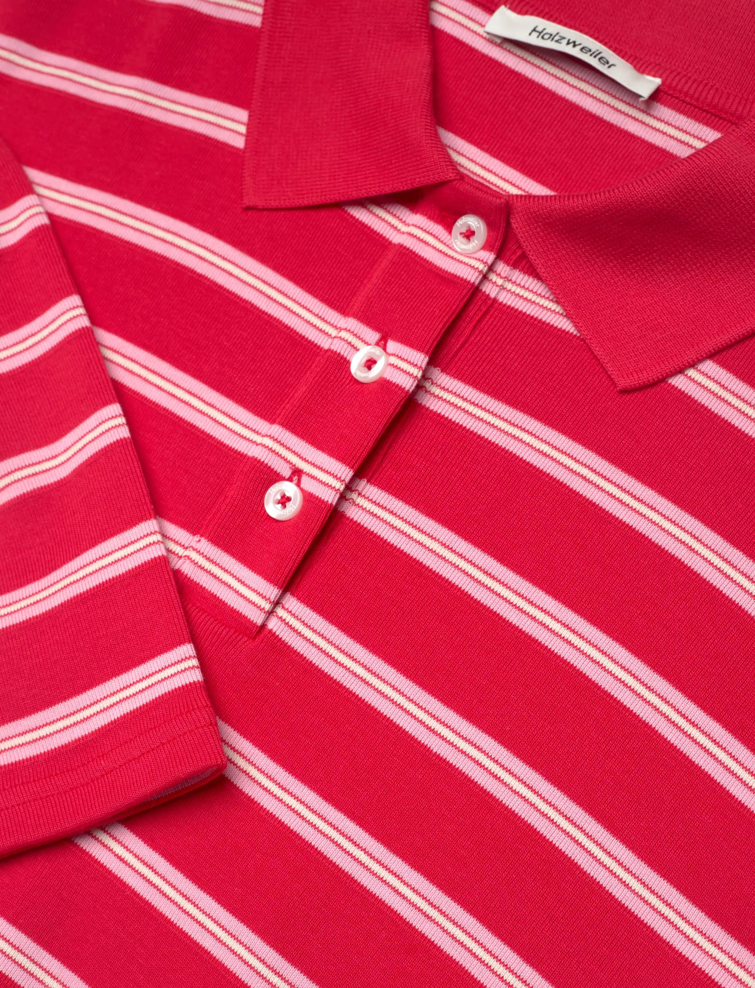 HOLZWEILER - Sunny Polo - polos - red stripe - 5