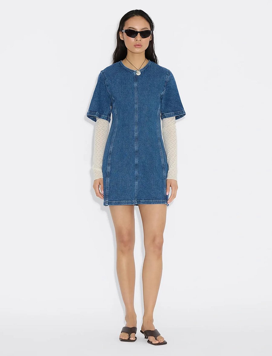 HOLZWEILER - Short Denim Dress - teksakleidid - blue - 0