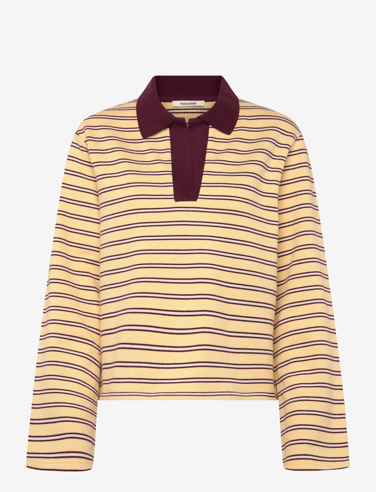 HOLZWEILER - Elena Polo - t-shirts & tops - lt. yellow stripe - 1