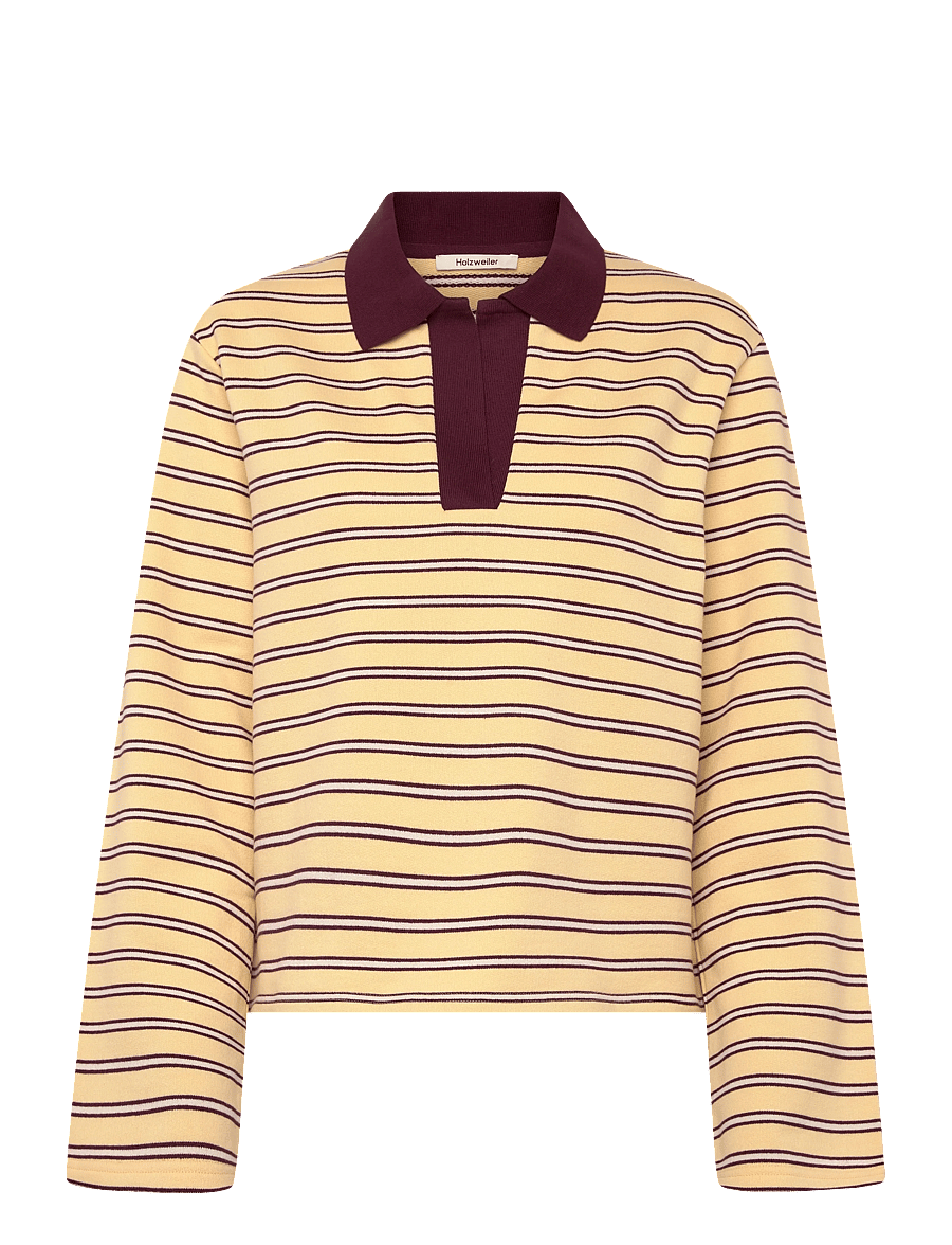 HOLZWEILER - Elena Polo - poloskjorter - lt. yellow stripe - 1