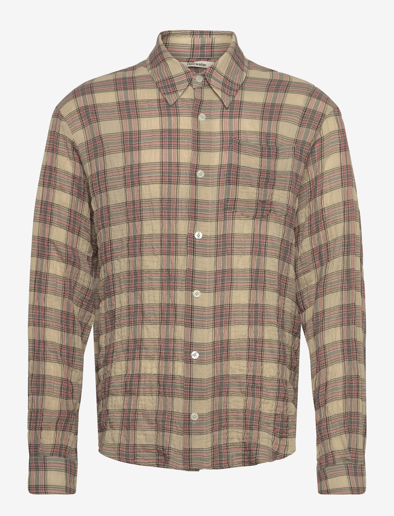 HOLZWEILER - Regular Check Shirt - basic shirts - pink check - 1