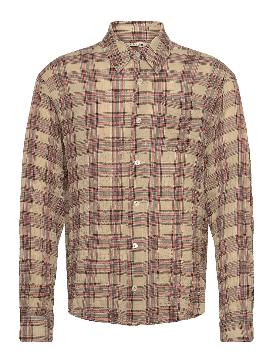 HOLZWEILER - Regular Check Shirt - tavalised t-särgid - pink check - 1