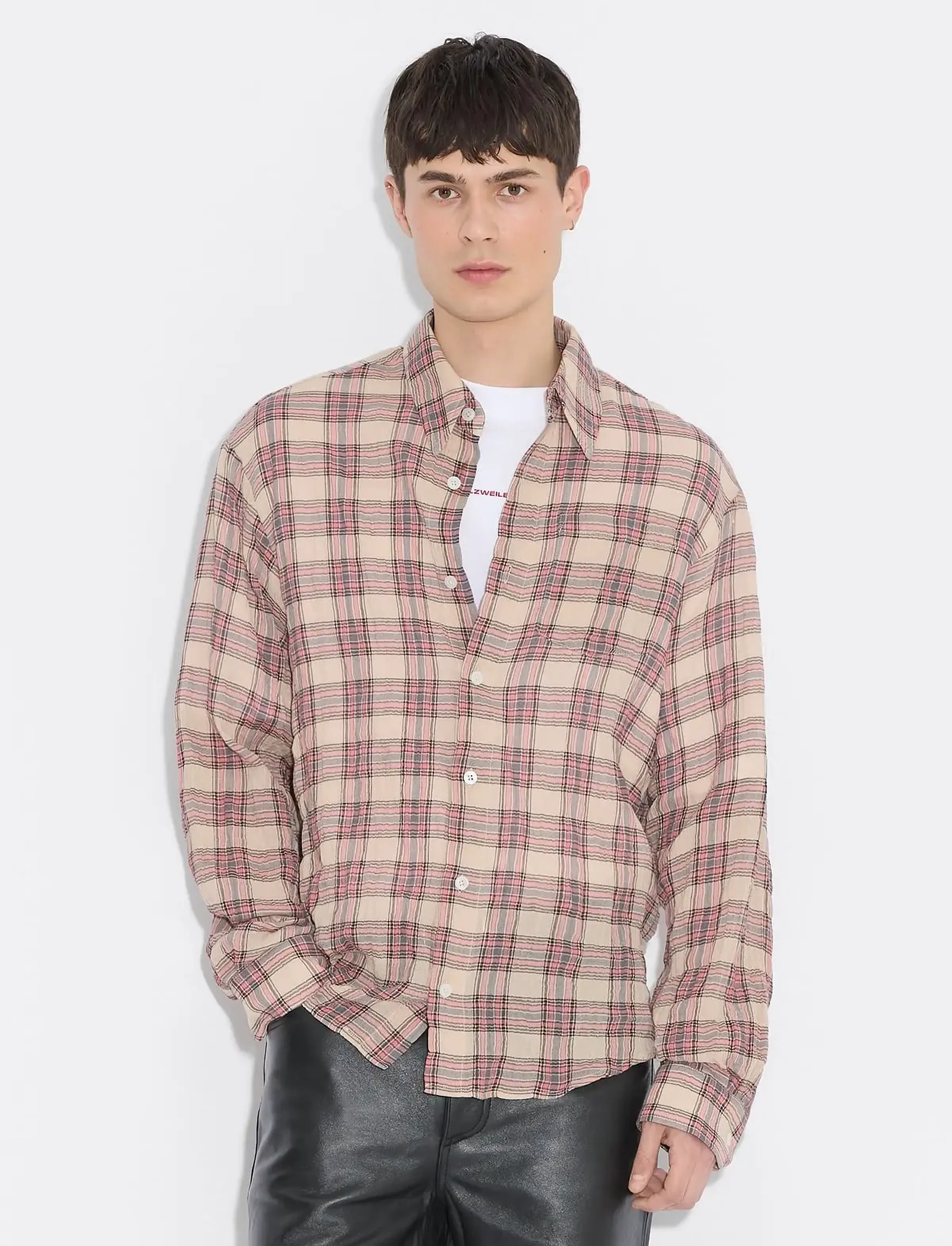 HOLZWEILER Regular Check Shirt - Spring Wardrobe - PINK CHECK / multi