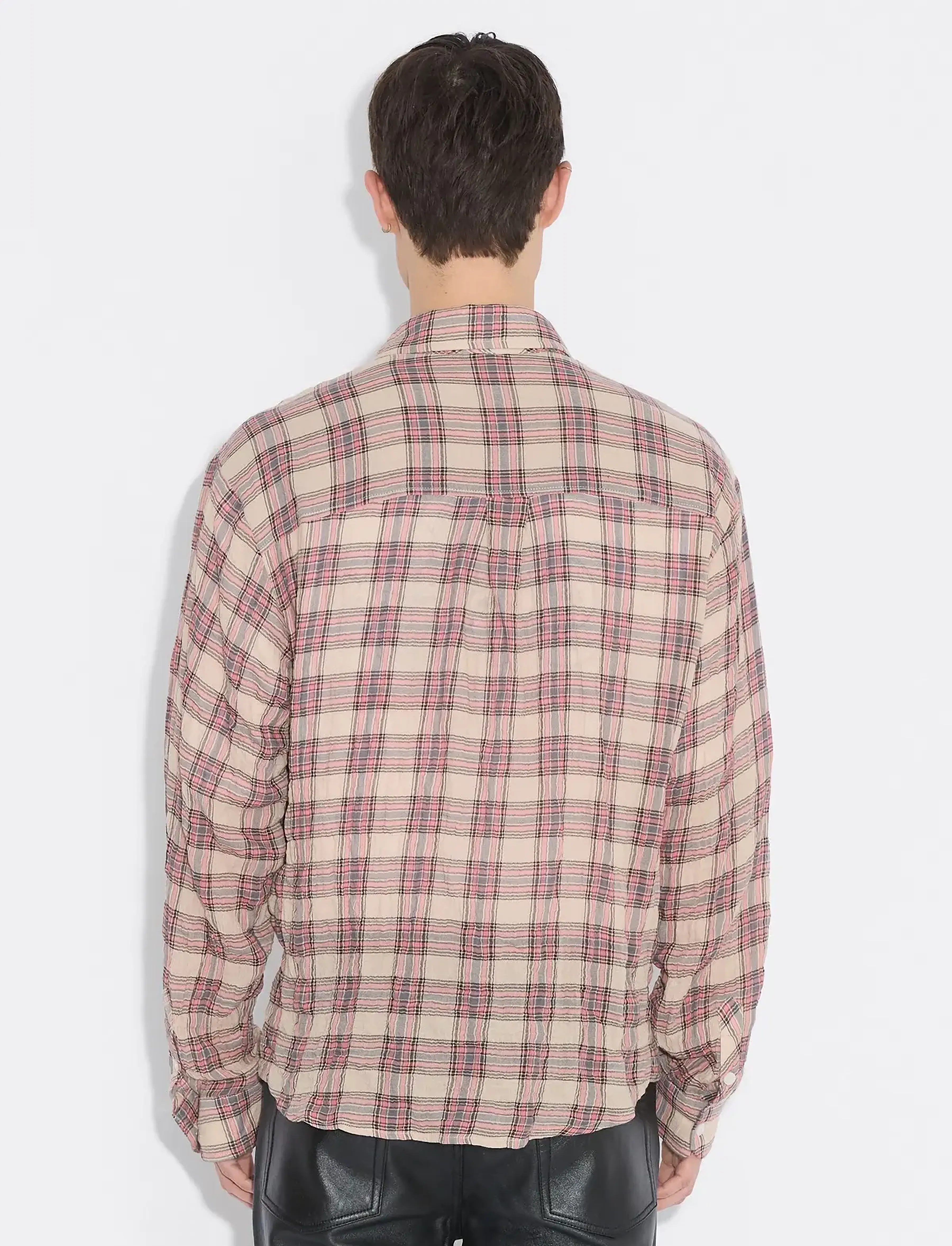 HOLZWEILER - Regular Check Shirt - mehed - pink check - 3