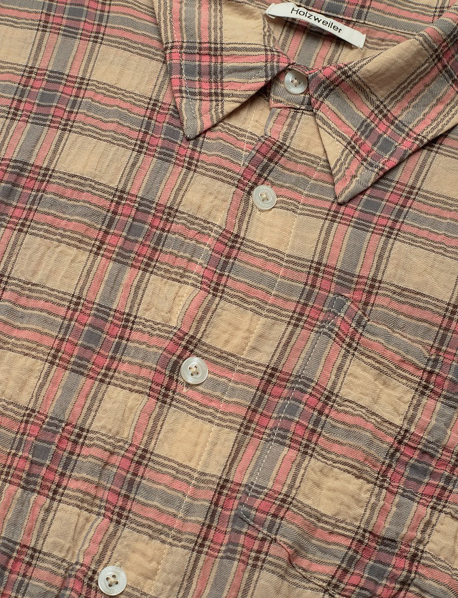 HOLZWEILER - Regular Check Shirt - tavalised t-särgid - pink check - 5