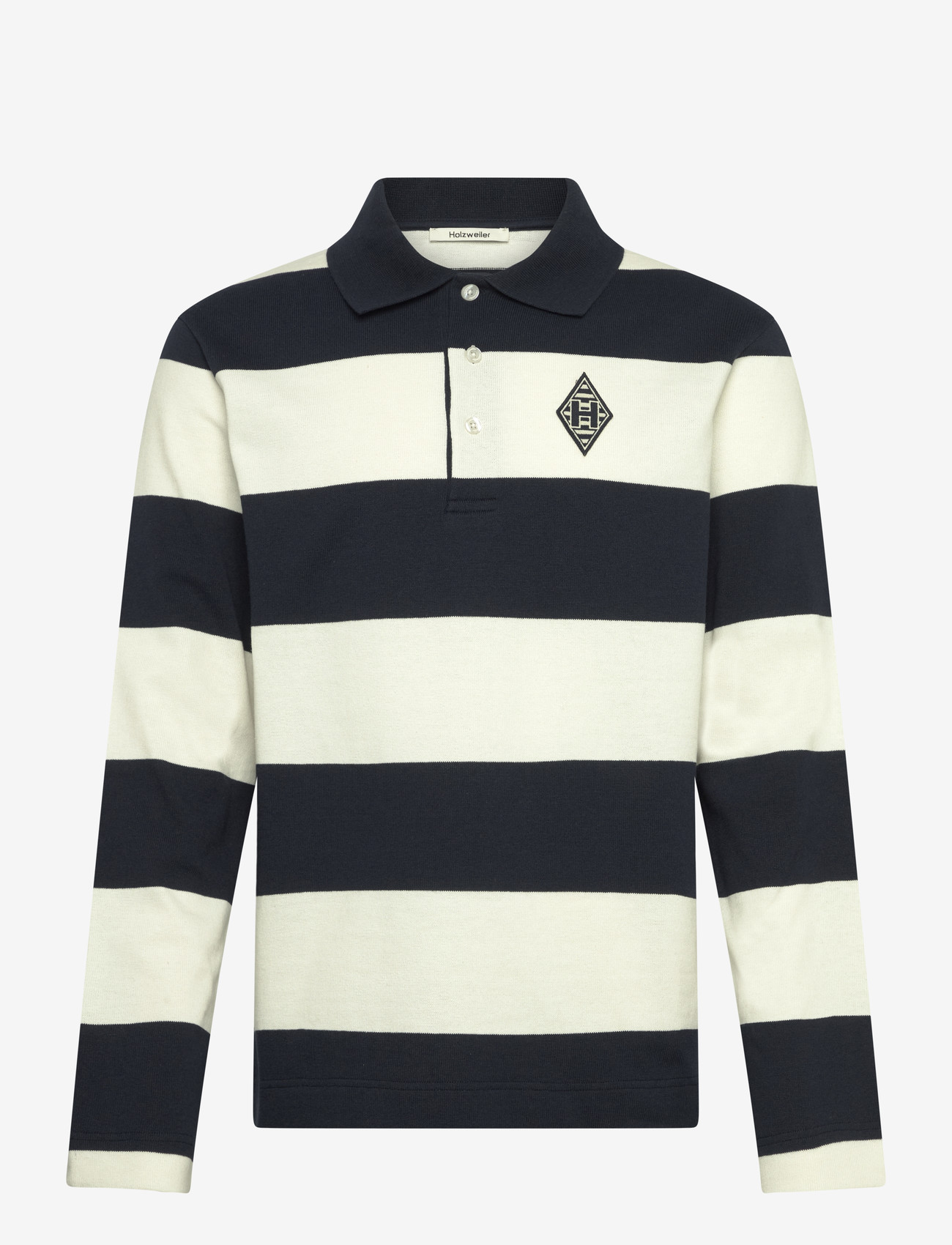 HOLZWEILER - Rugby Polo - pikkade varrukatega polod - navy stripe - 0