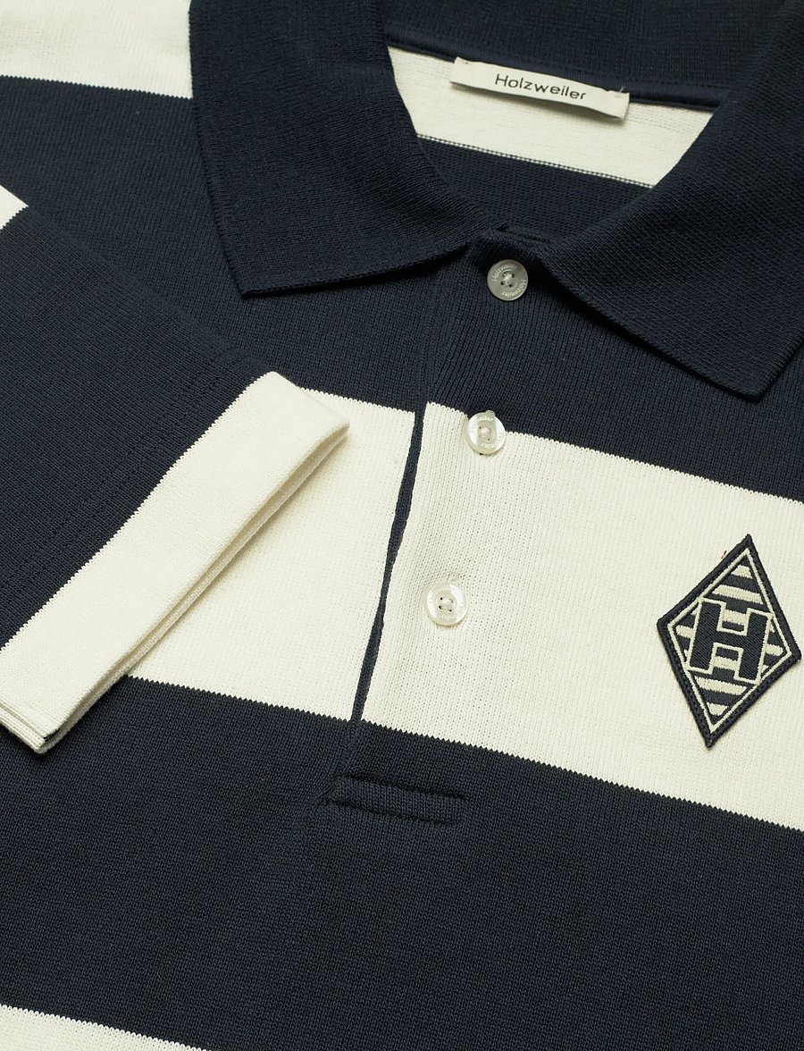 HOLZWEILER - Rugby Polo - pitkähihaiset - navy stripe - 2